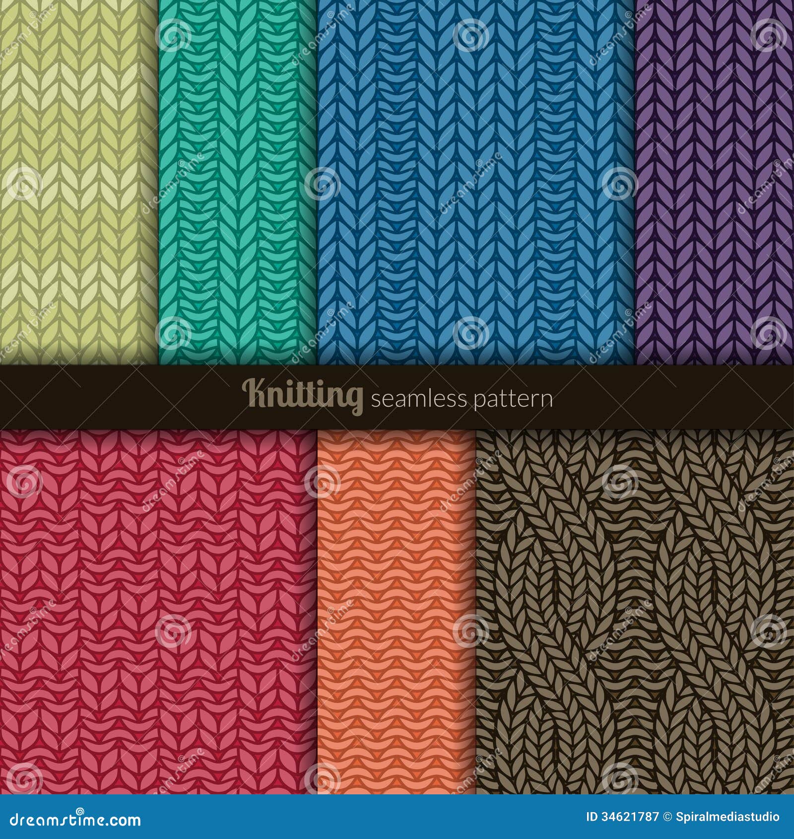 seamless patterns knitting style