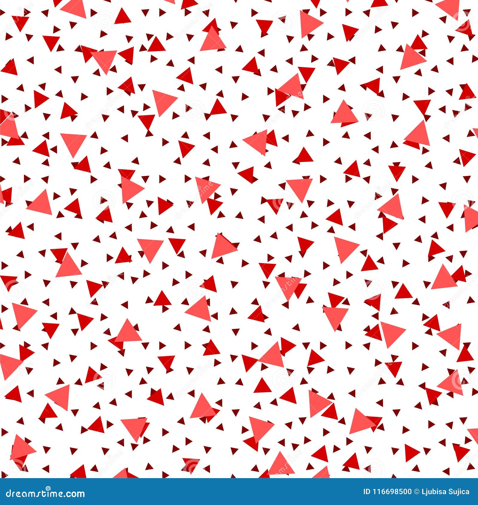 Seamless Patterns with Red Triangles Stock Vector - Illustration of ...