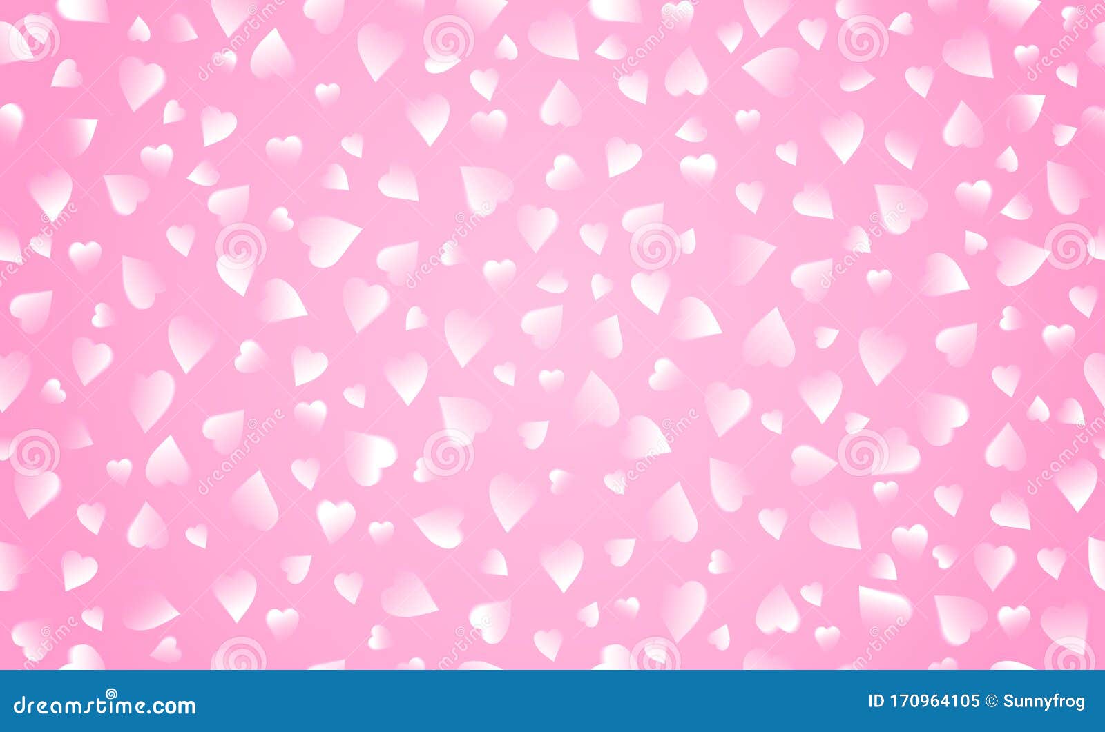 Seamless Pink Background with Red Valentines Hearts. Valentines ...