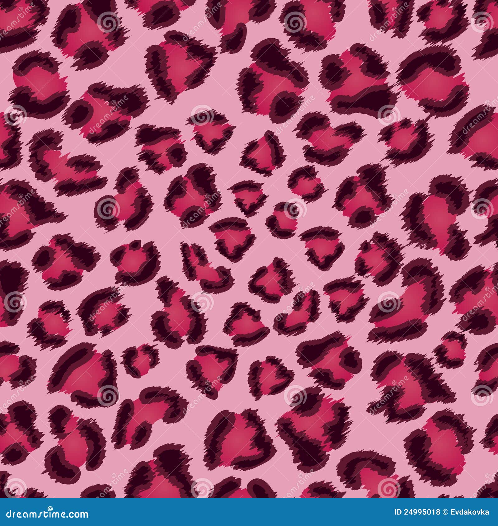 Pink Leopard Standing Still With Paint On Top Of It Background