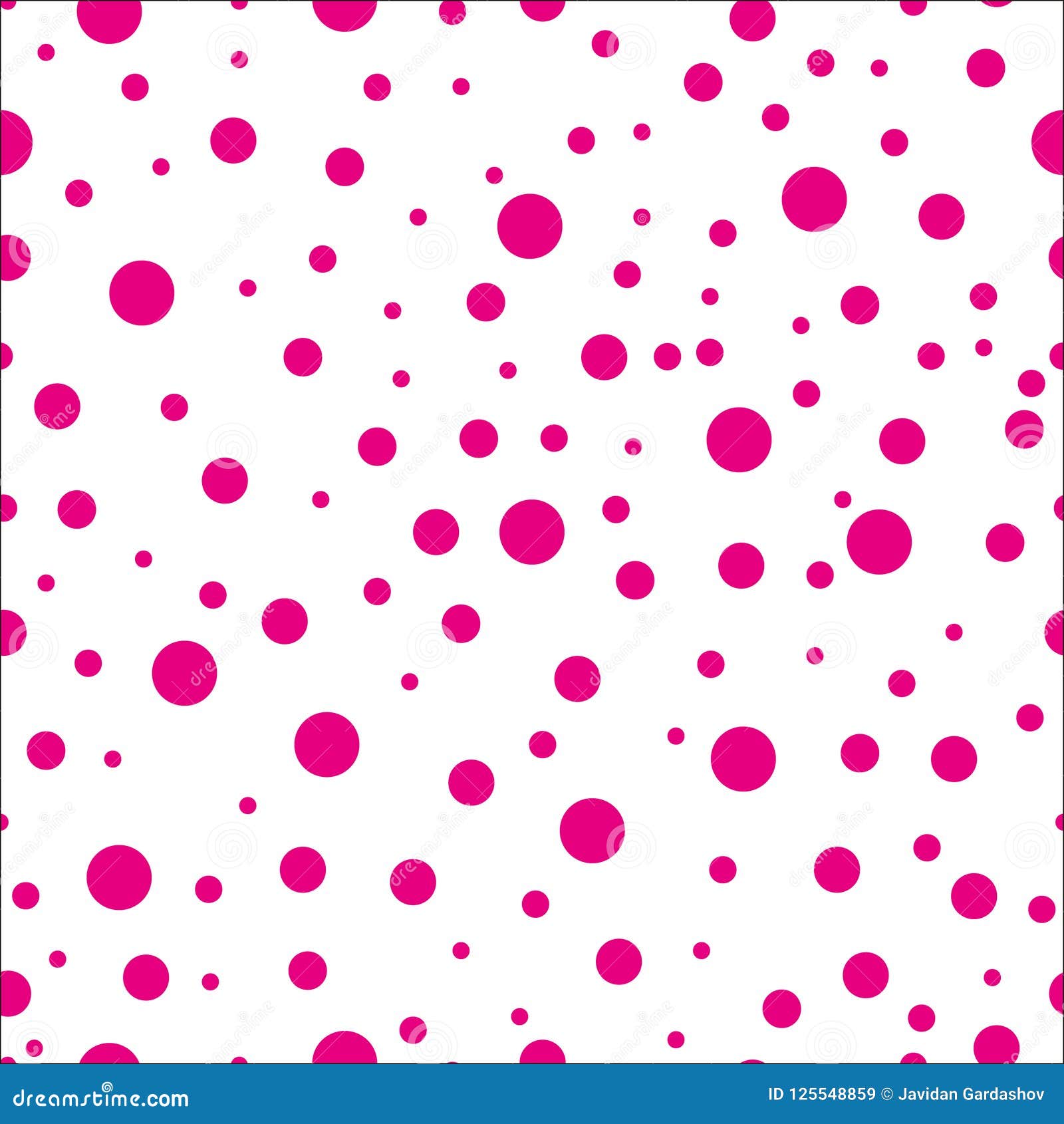 Seamless Pink Polka Dot Background Vector Illustration Eps Stock