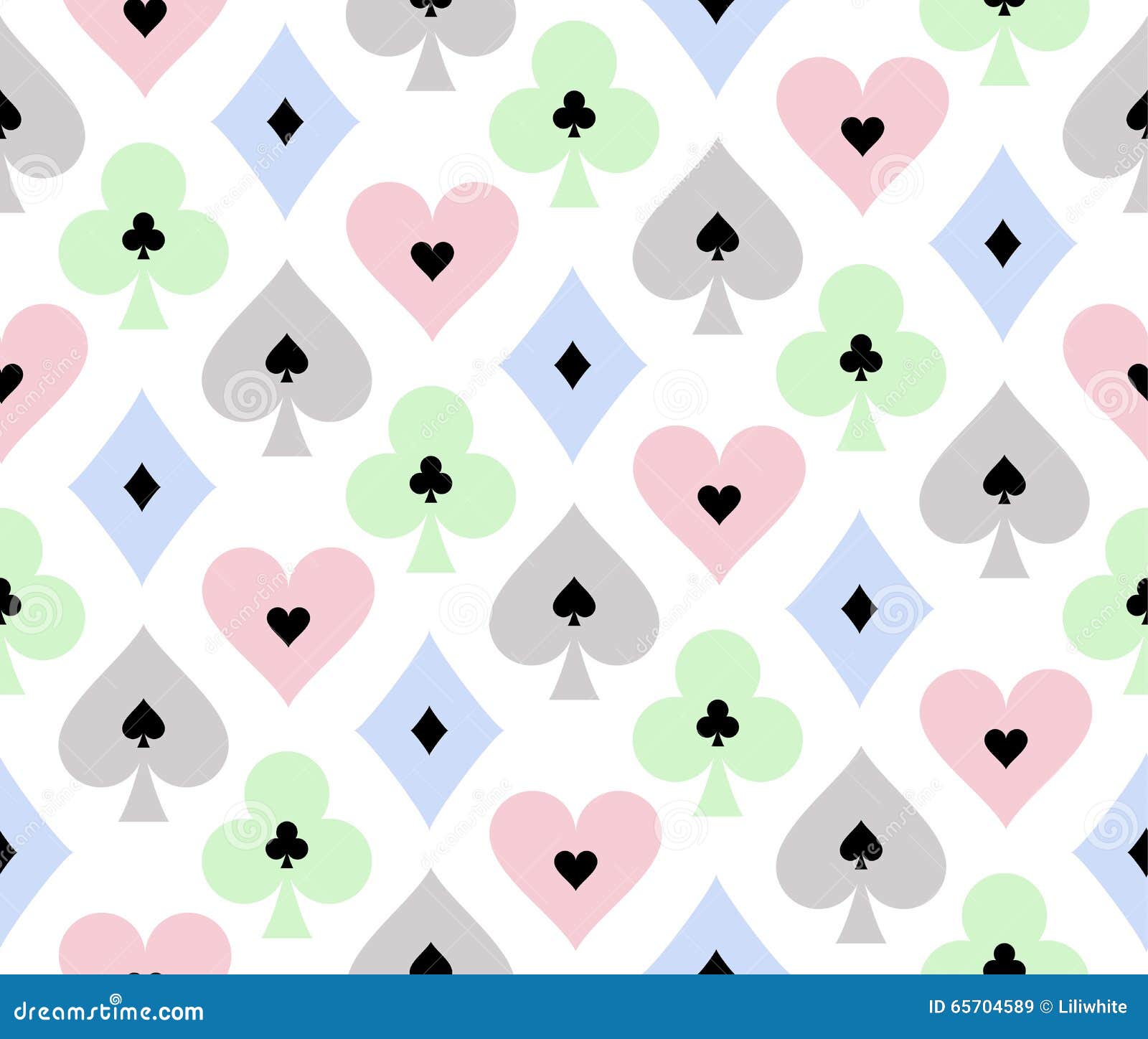 Seamless Poker Background With Transparent Effect Stock Vector