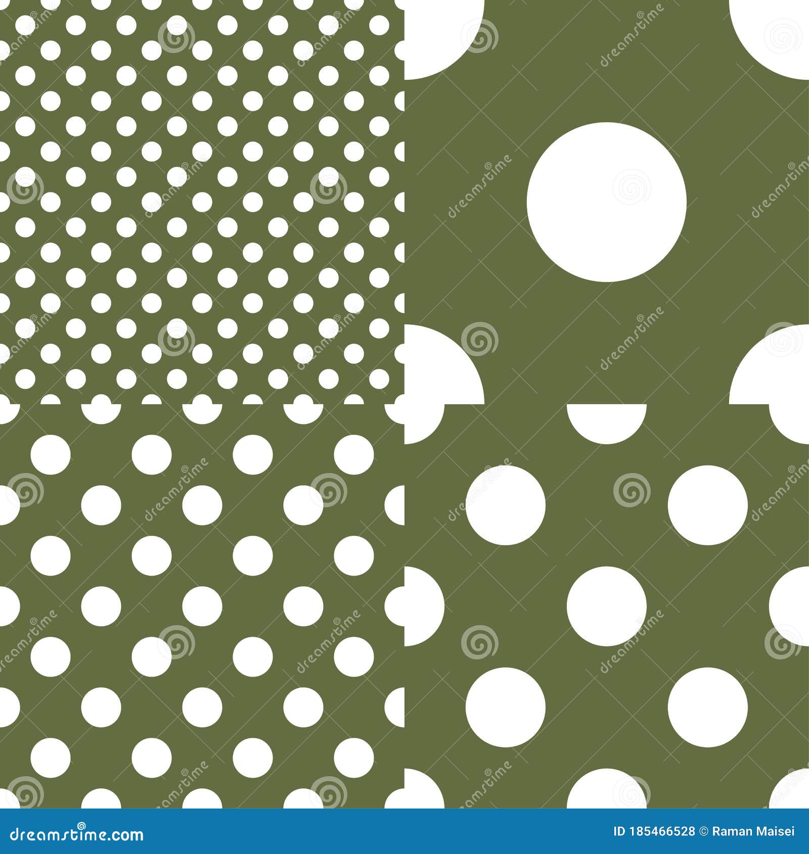 Seamless Polka Dot Pattern in Different Sizes Stock Vector