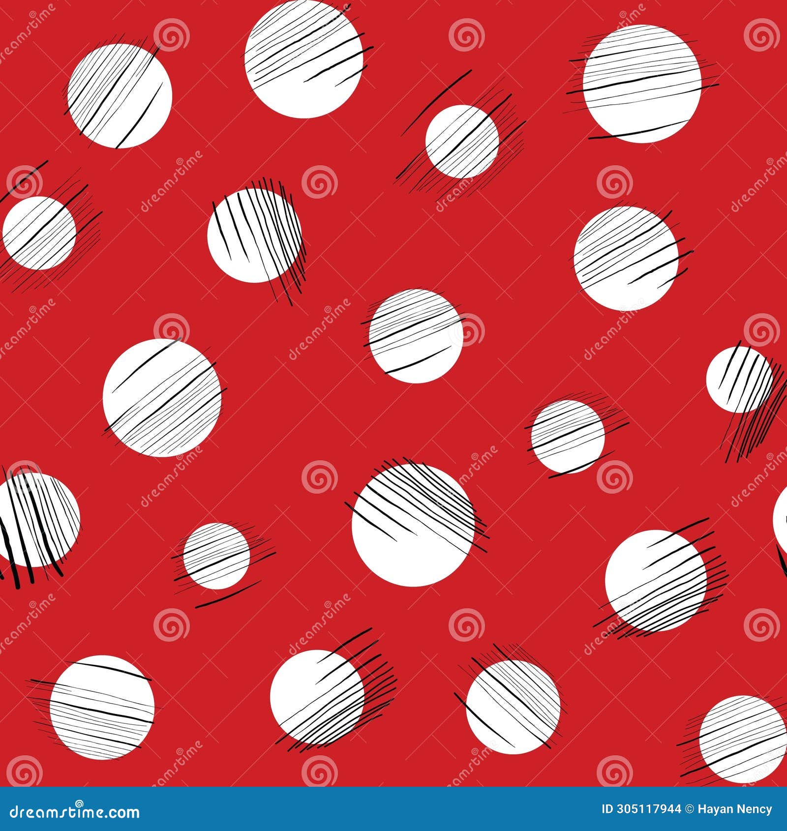 Seamless Polka Dot Pattern on Red Background Stock Vector - Illustration of  pattern, bright: 305117944