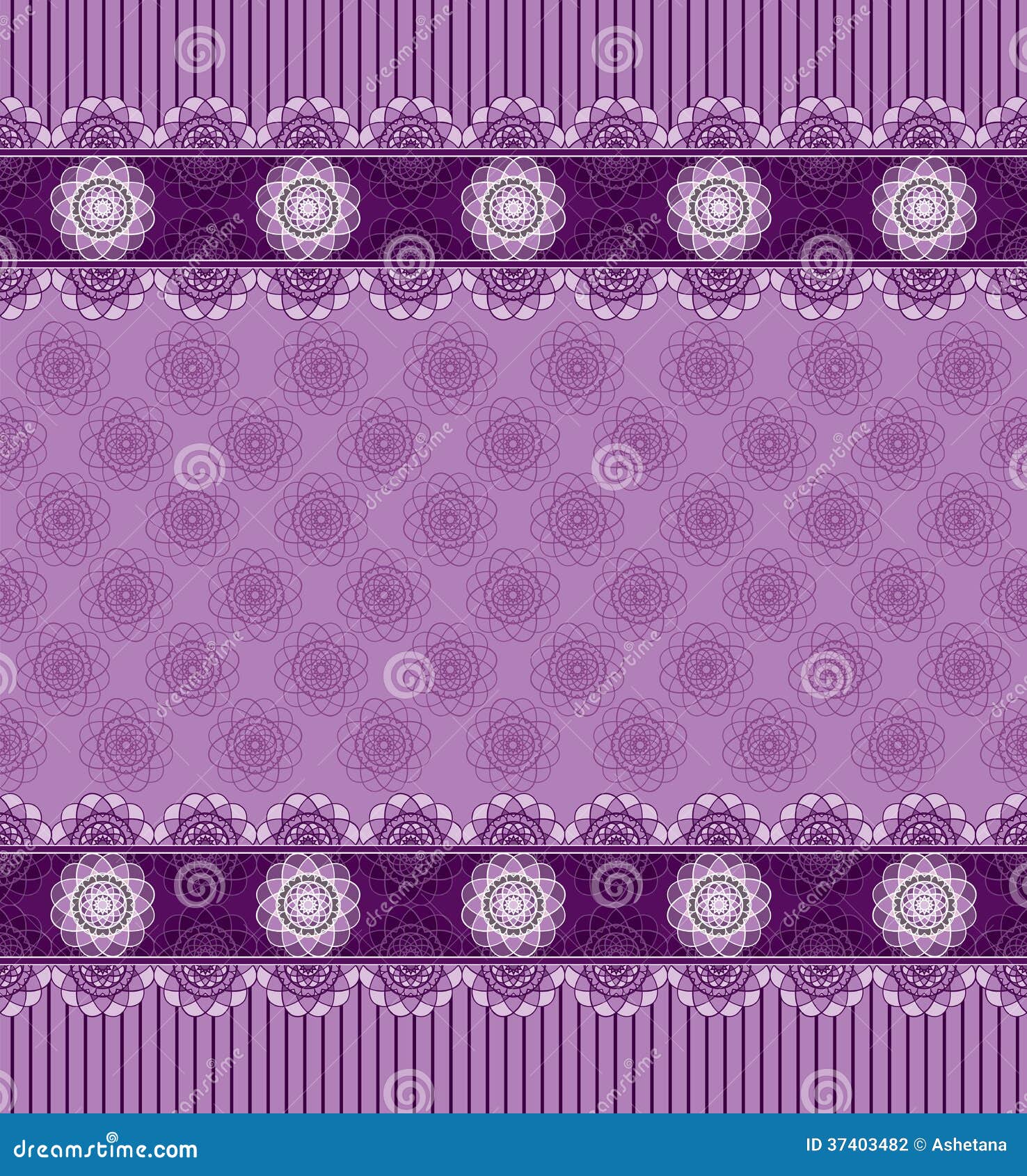 Seamless Purple Background With Lace Border Stock Photography - Image
