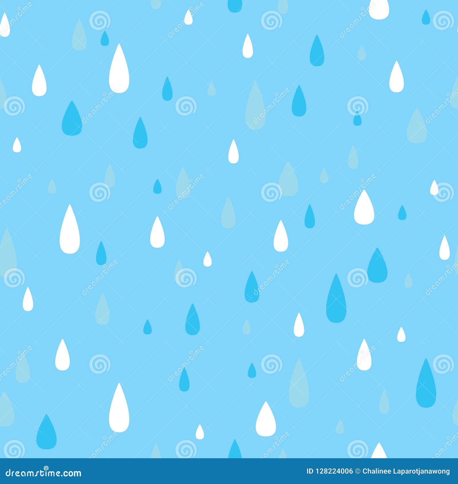 Seamless Rain Drop Repeat Pattern Background Stock Vector Illustration Of Nature Vector 128224006