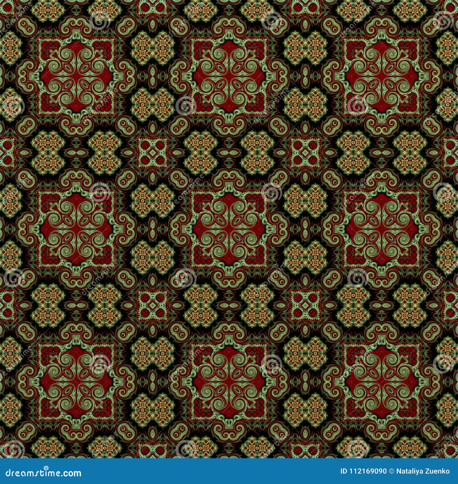 seamless raster pattern in oriental style flower psychedelic mosaic pattern for wallpaper, backgrounds, decor for tapestries. psyc