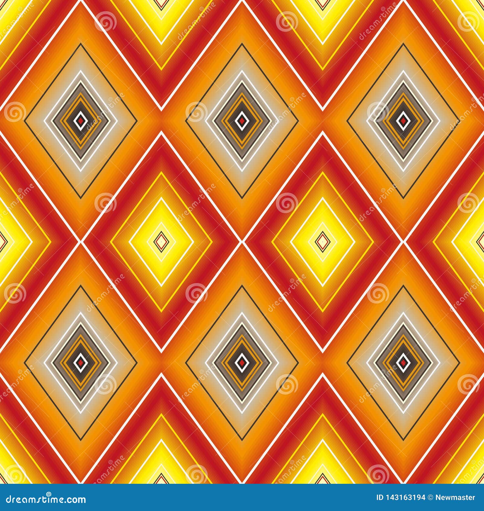 Seamless Red-white-orange Checkered Pattern Stock Vector ...