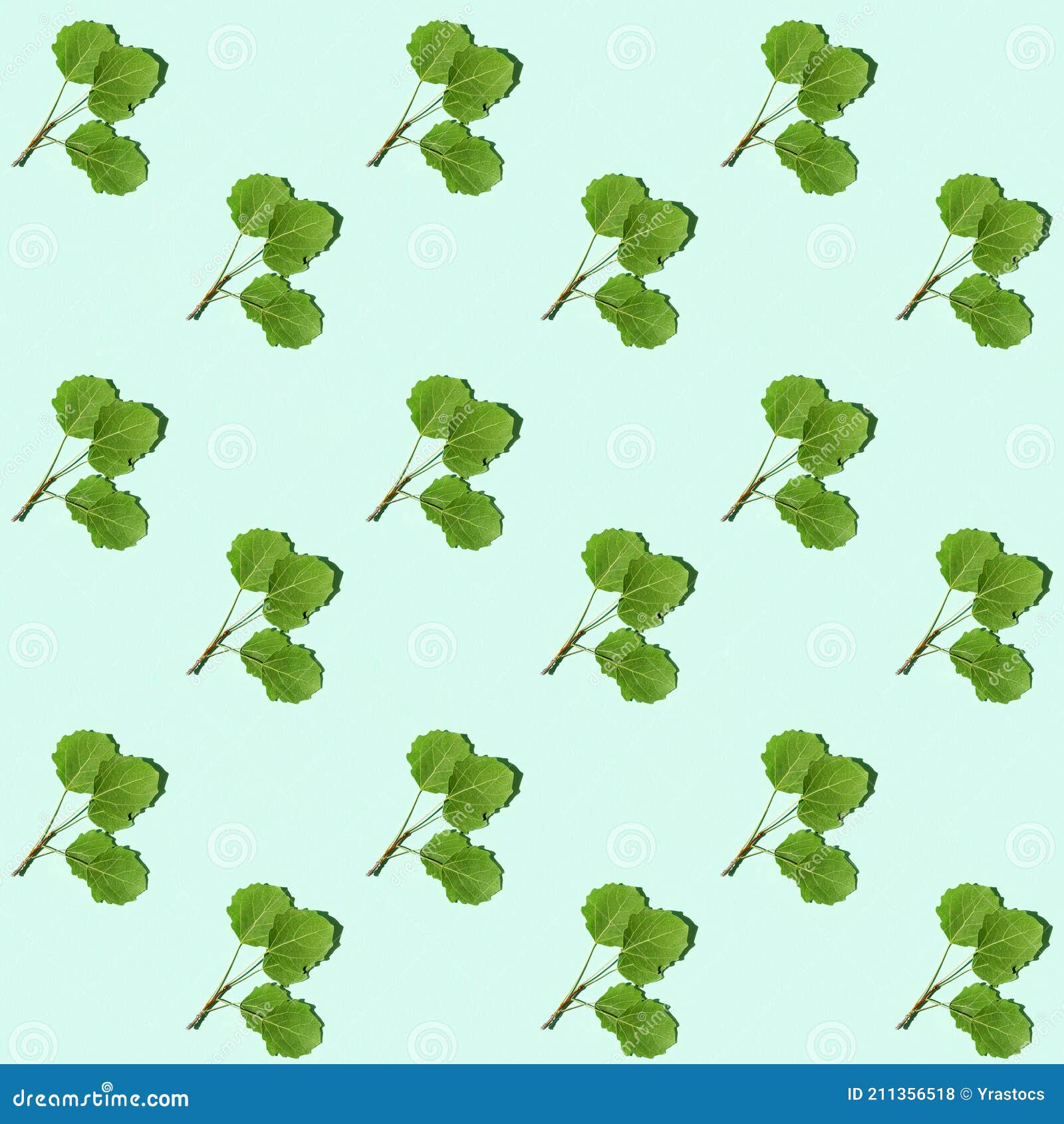 Seamless Regular Creative Pattern with Natural Branches of Aspen Tree ...