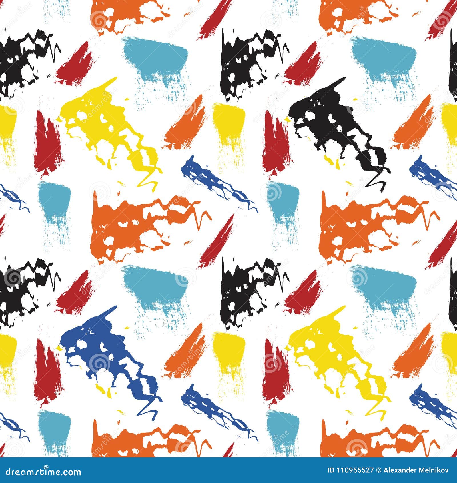 seamless repeating pattern of brush strokes