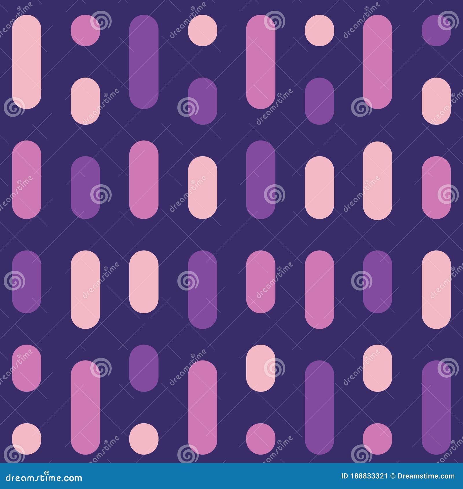 Seamless Repeating Pattern of Stripes and Circles Stock Illustration
