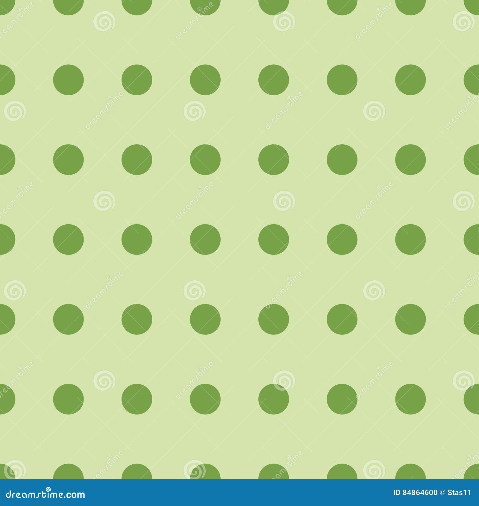 Seamless Retro Pattern with Green Circles. Vector Illustration Stock ...