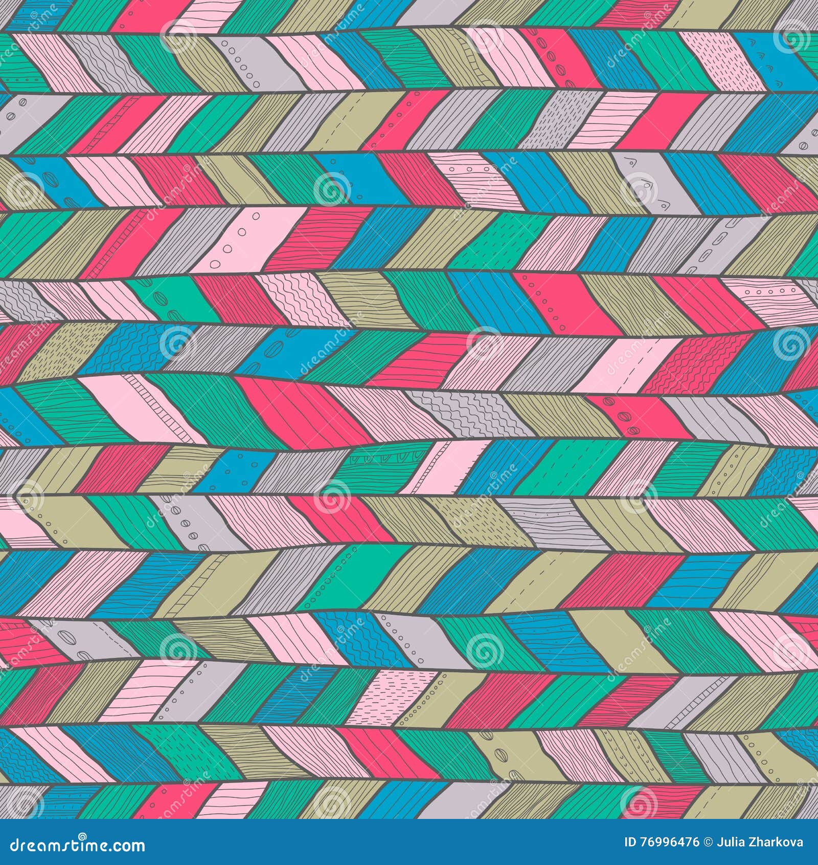 Seamless Sennit Pattern. Vector Multicolored Texture Stock Vector