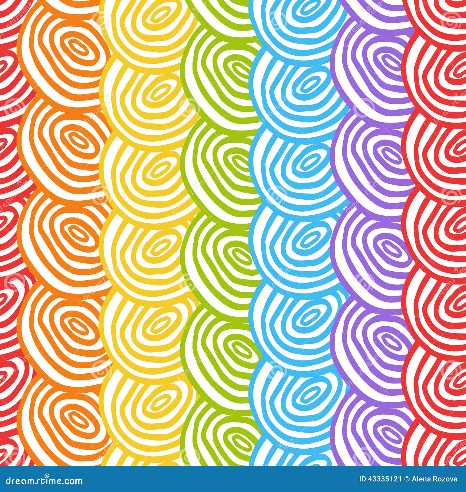 Seamless Simple Rainbow Doodle Background Stock Vector Image 43335121