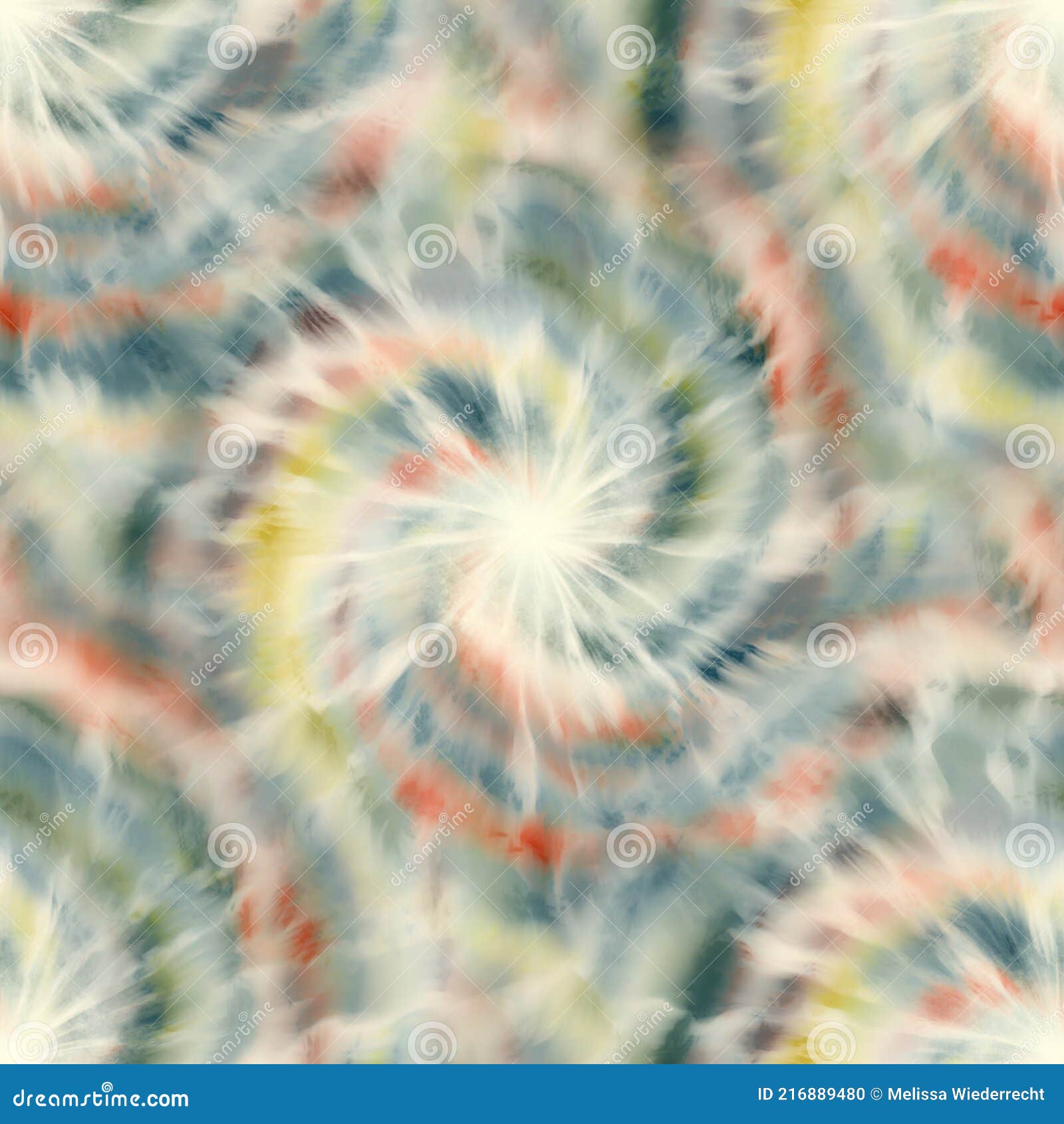 seamless spiral tie dye pattern for surface  print
