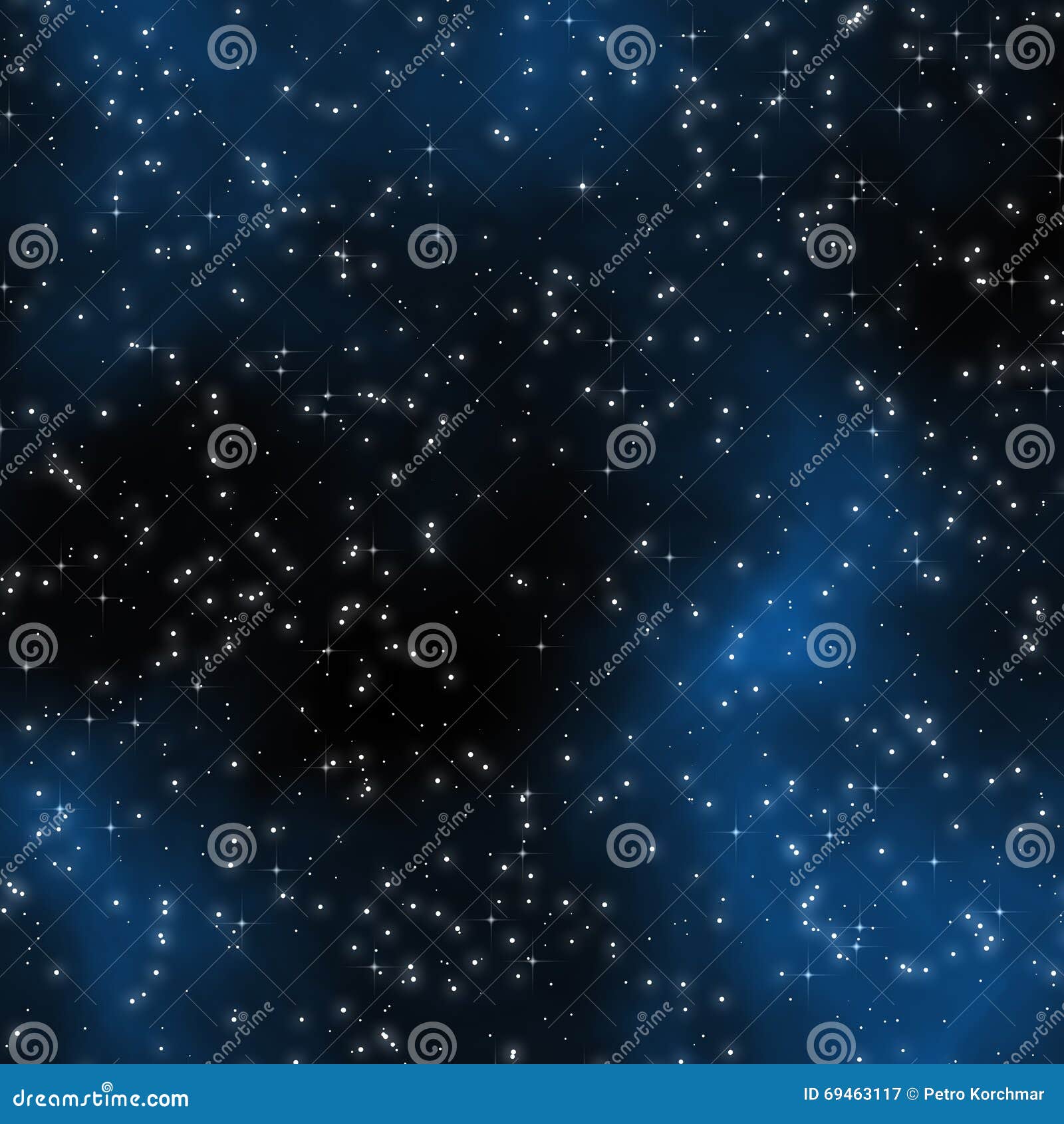 seamless starfield with glowing stars at night
