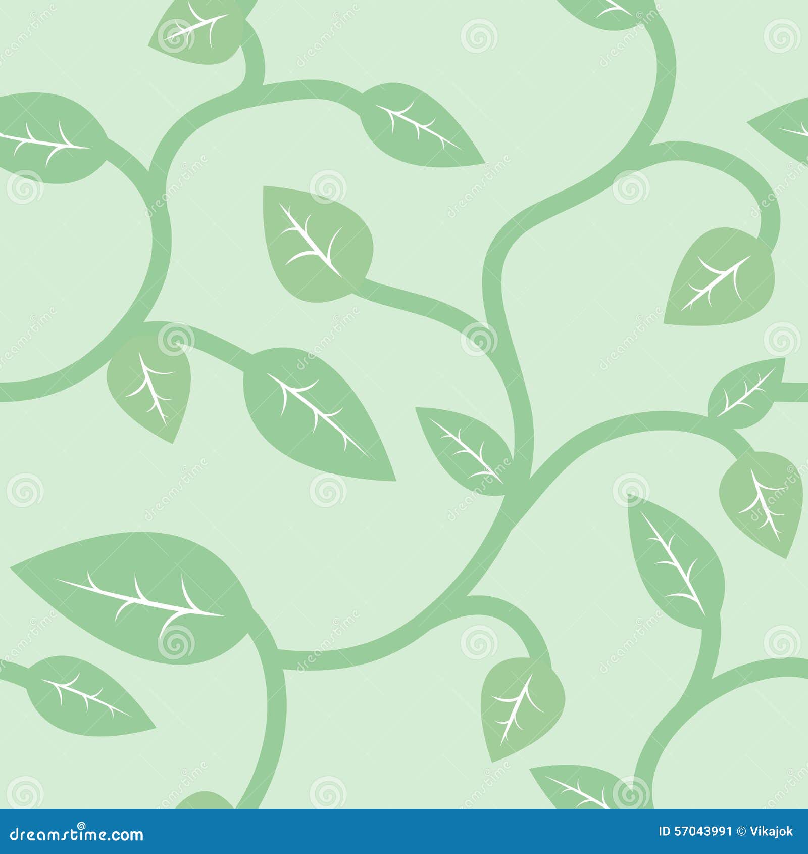 Seamless Summer and Spring Pattern with Leaves. Seamless Pattern with Leaves, Summer and Spring background