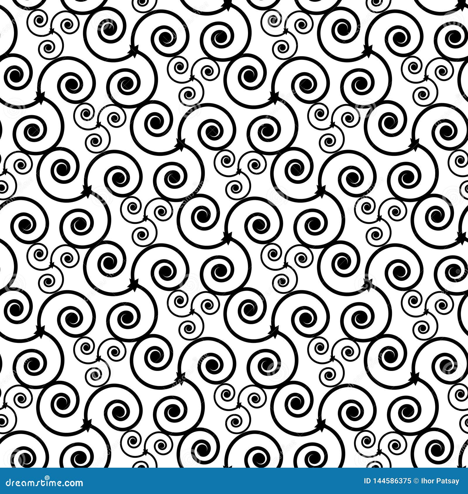 Seamless swirl pattern stock vector. Illustration of page - 144586375