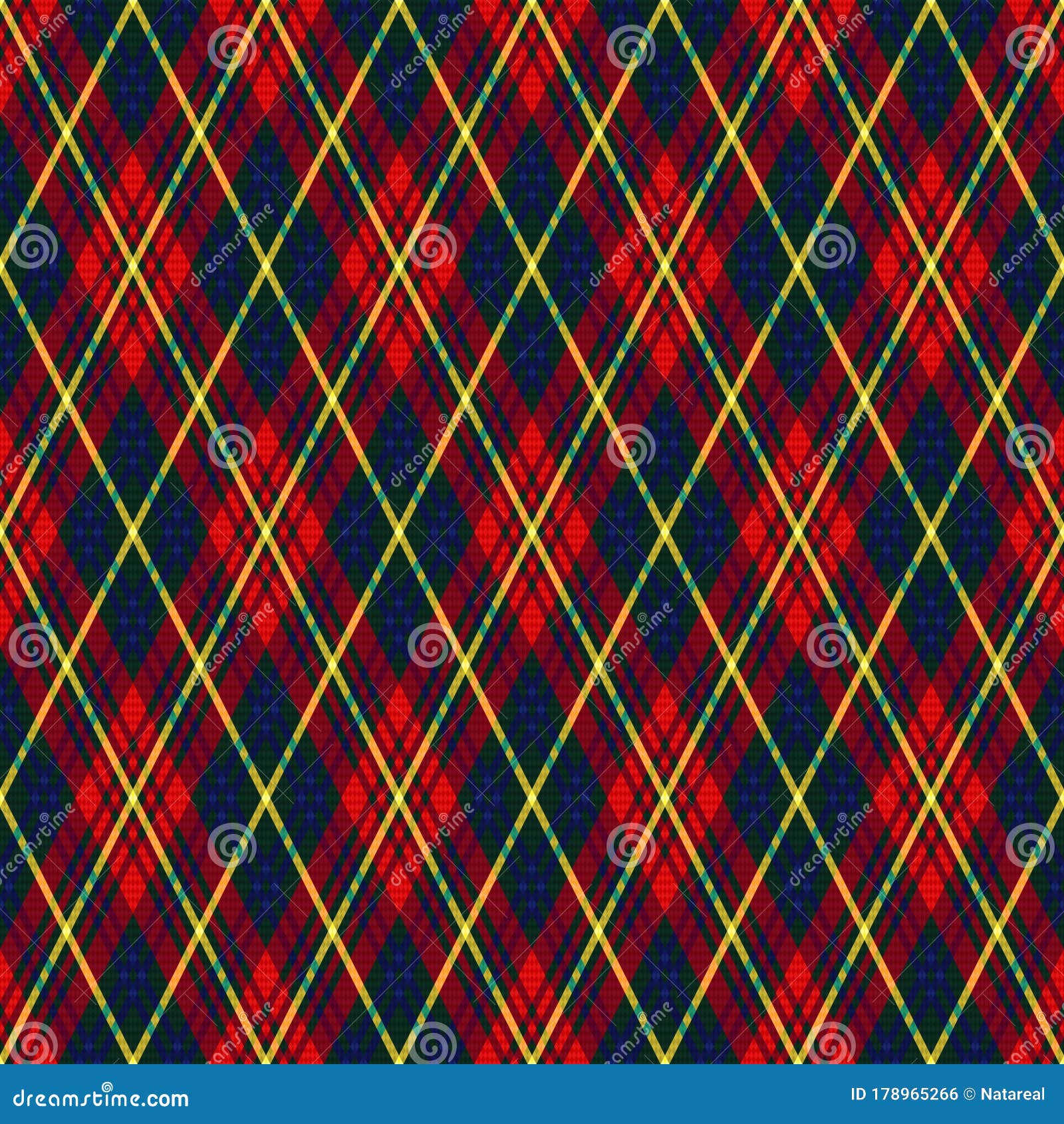 Seamless Tartan Rhombic Colourful Pattern Stock Vector - Illustration ...