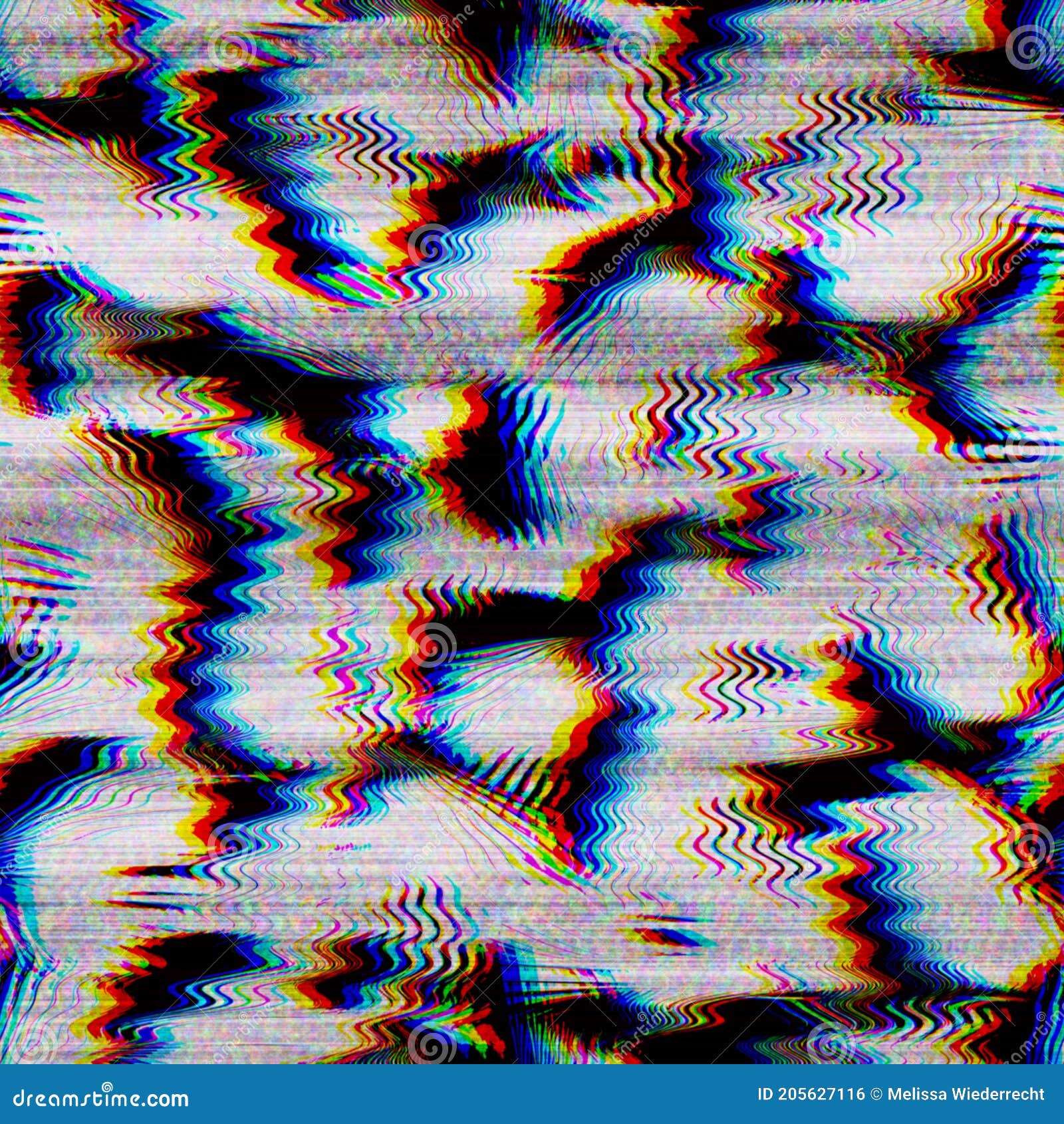 Seamless Techno Glitch Tropical RGB Computer Noise Stock Illustration ...