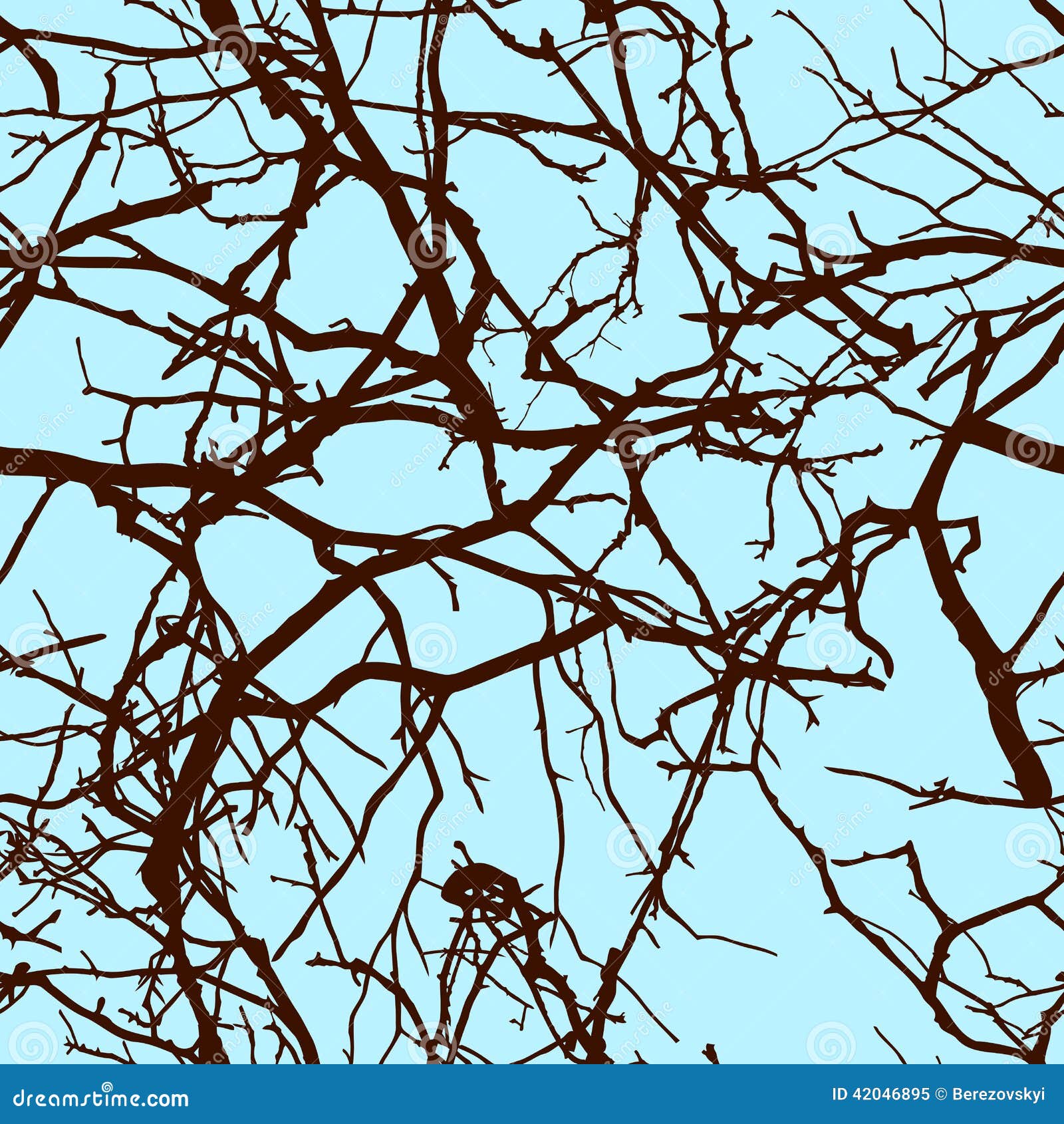 Seamless Texture With Autumn Trees. EPS 10 Vector Stock Vector