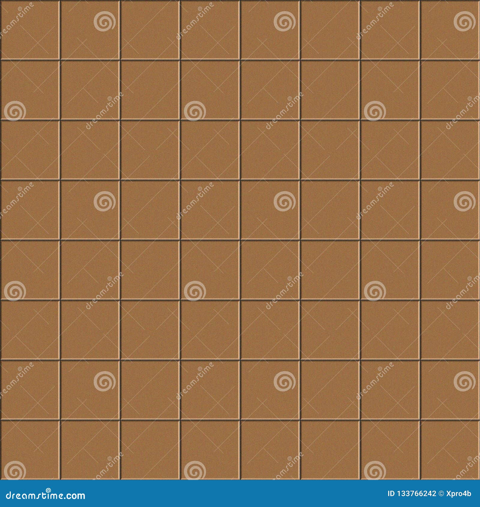Seamless Texture of Brown Tile, Good Quality. Stock Illustration