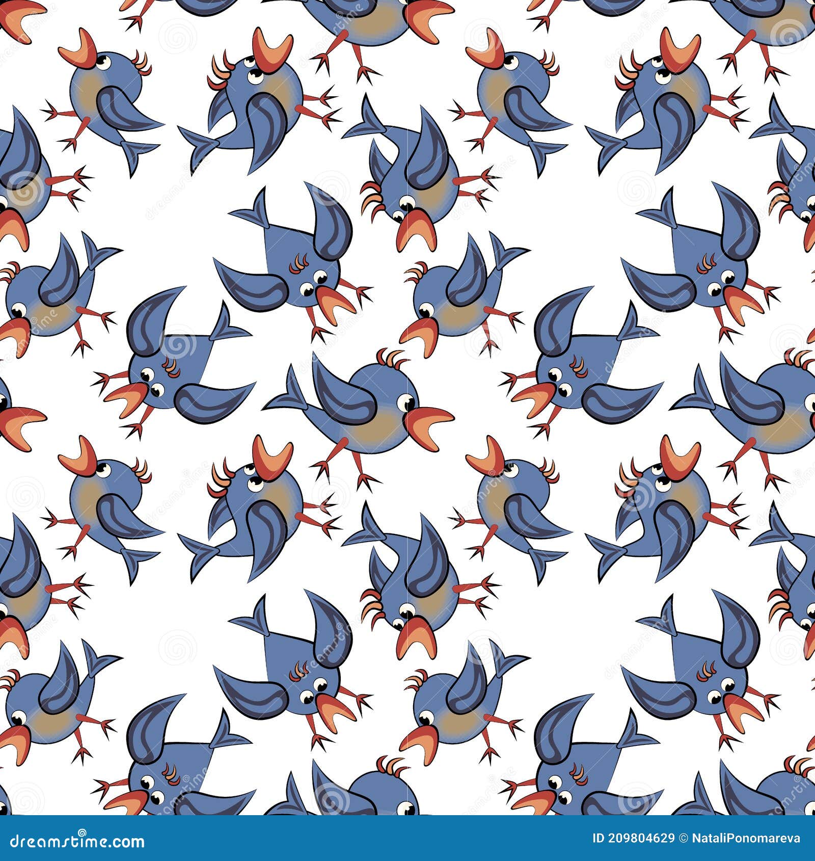 seamless texture, pattern on a square background - birds