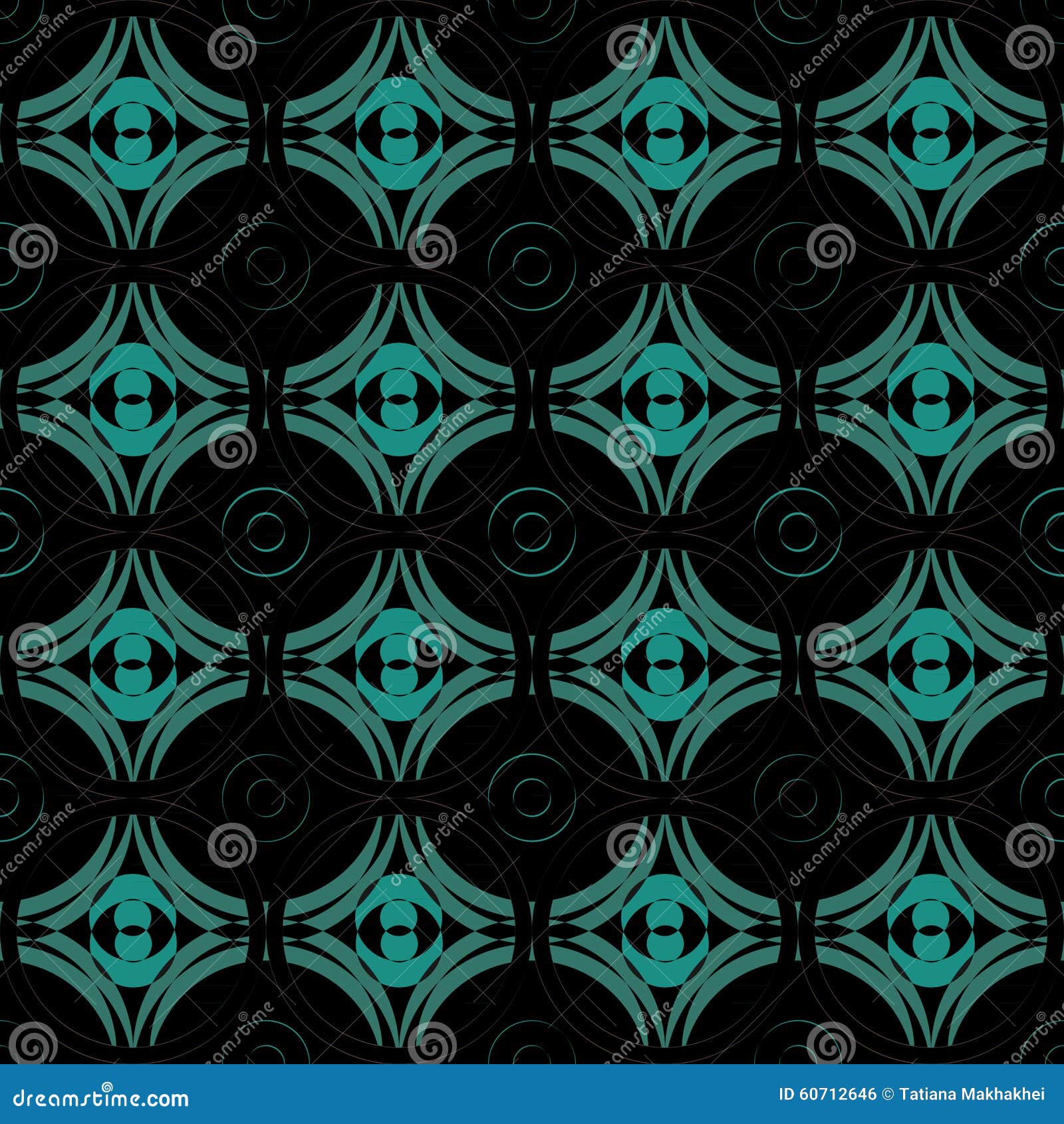 Seamless Texture with Rings. Abstract Background Stock Vector