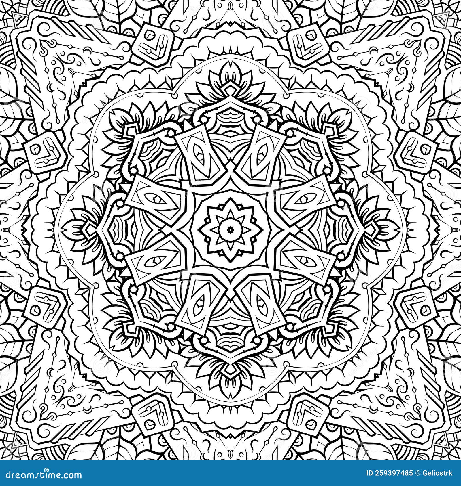 Seamless Tile Texture. Tracery Mehndi Design Image. Binary Monochrome ...