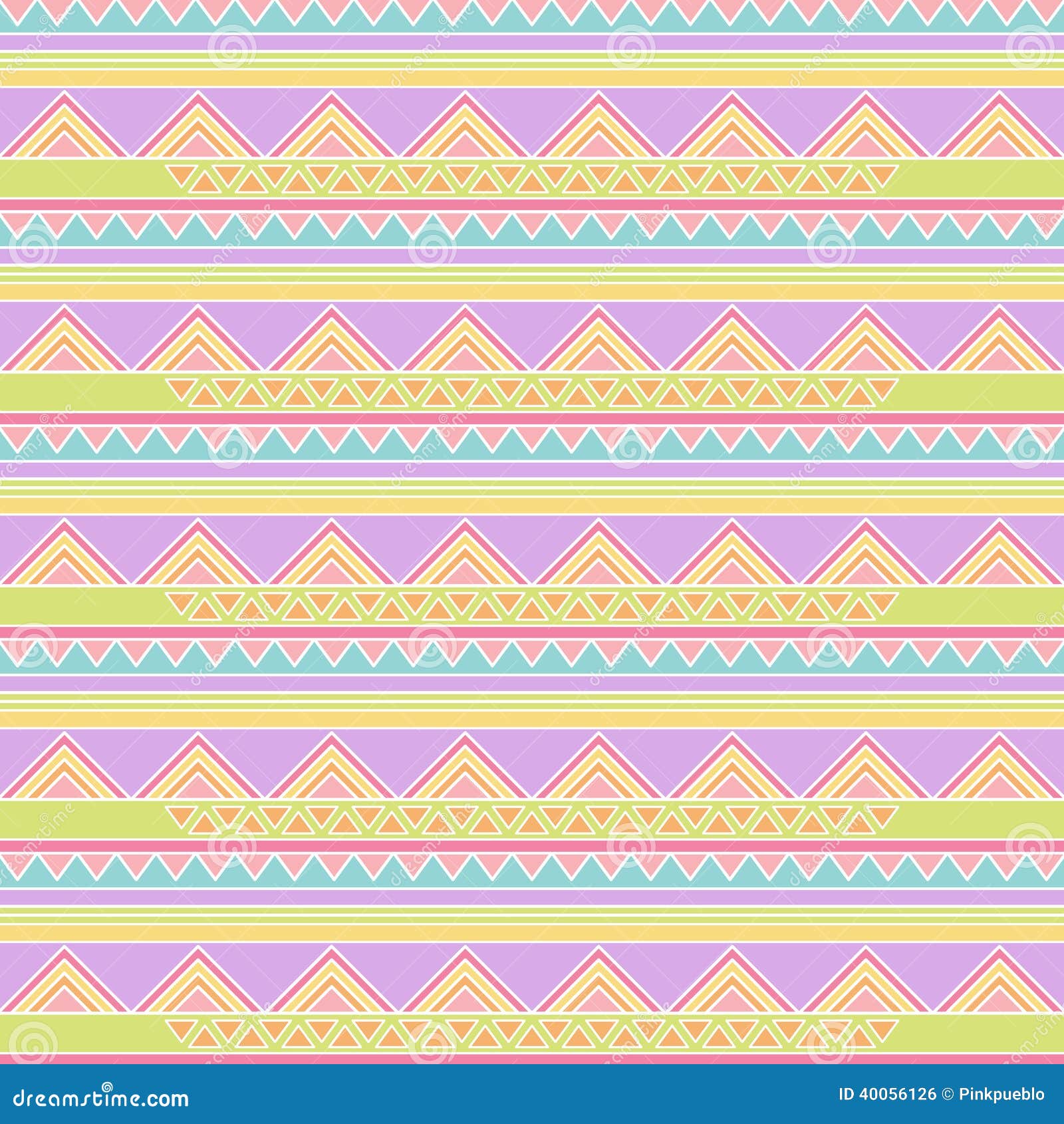 Seamless Tileable Vector Background in Pastel Tribal Style Stock Vector ...