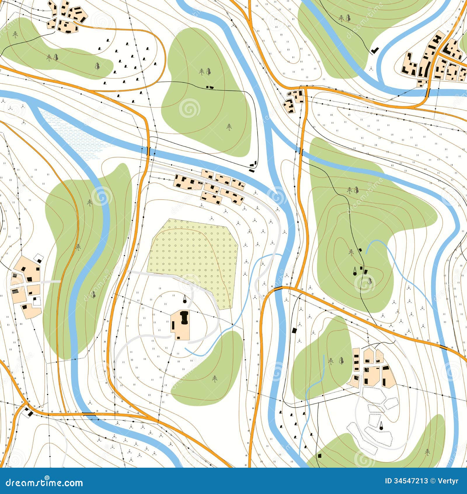 seamless topographic map unknown territory.