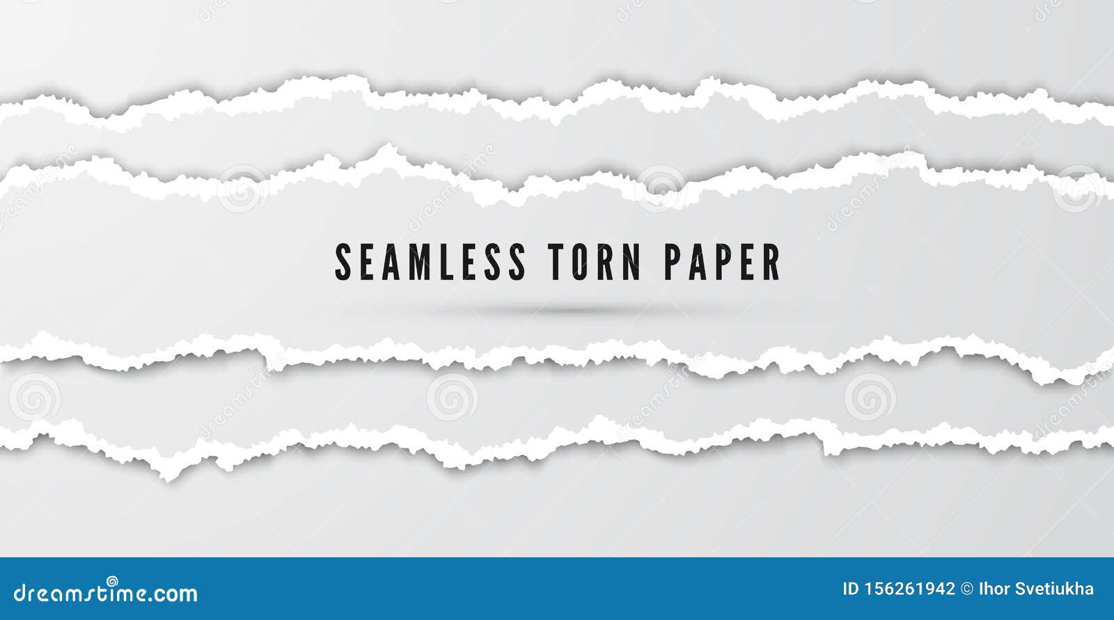 seamless torn paper stripes. paper texture with damaged edge. tear paper borders.  
