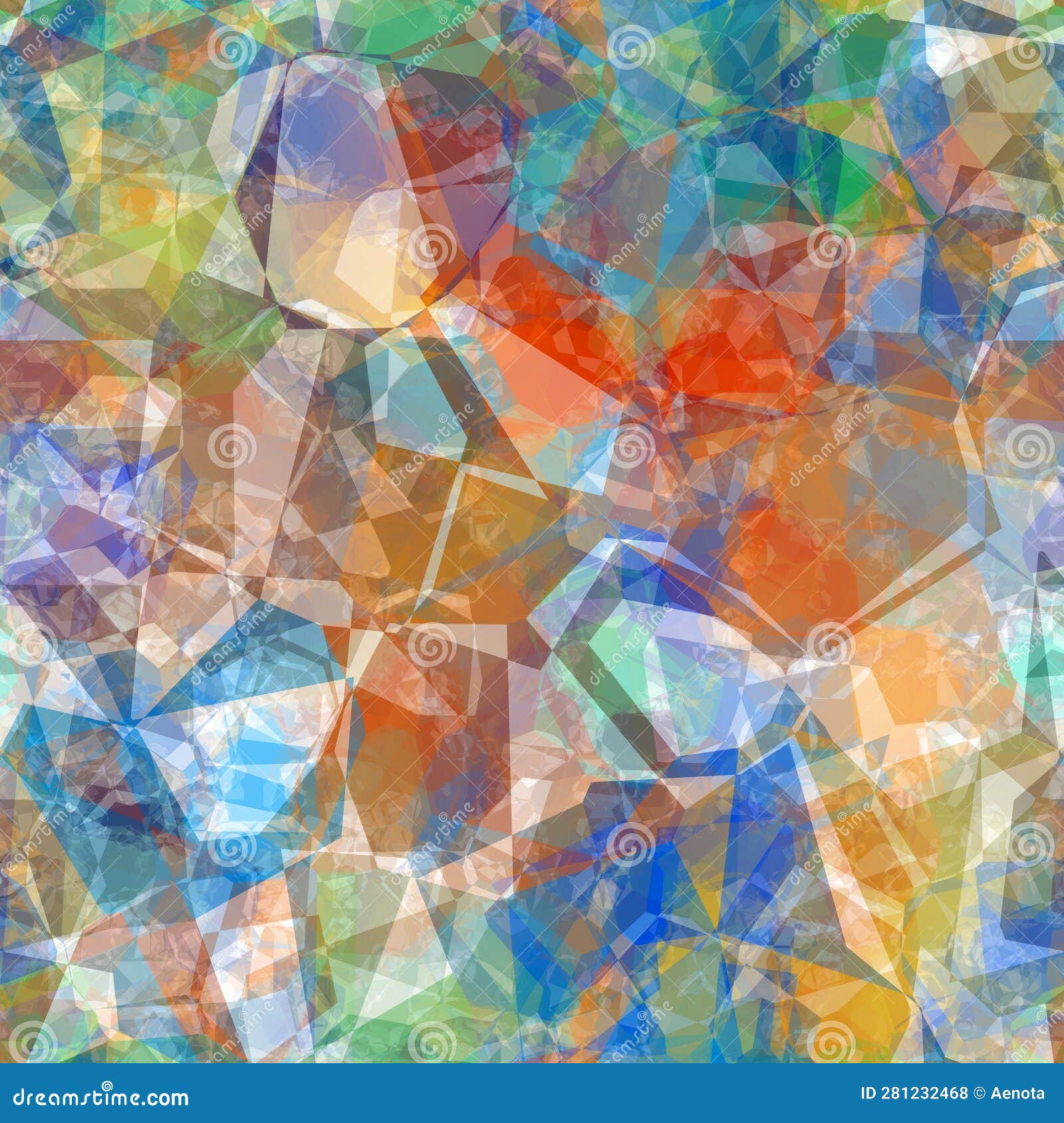 seamless trigonous polygonal pattern