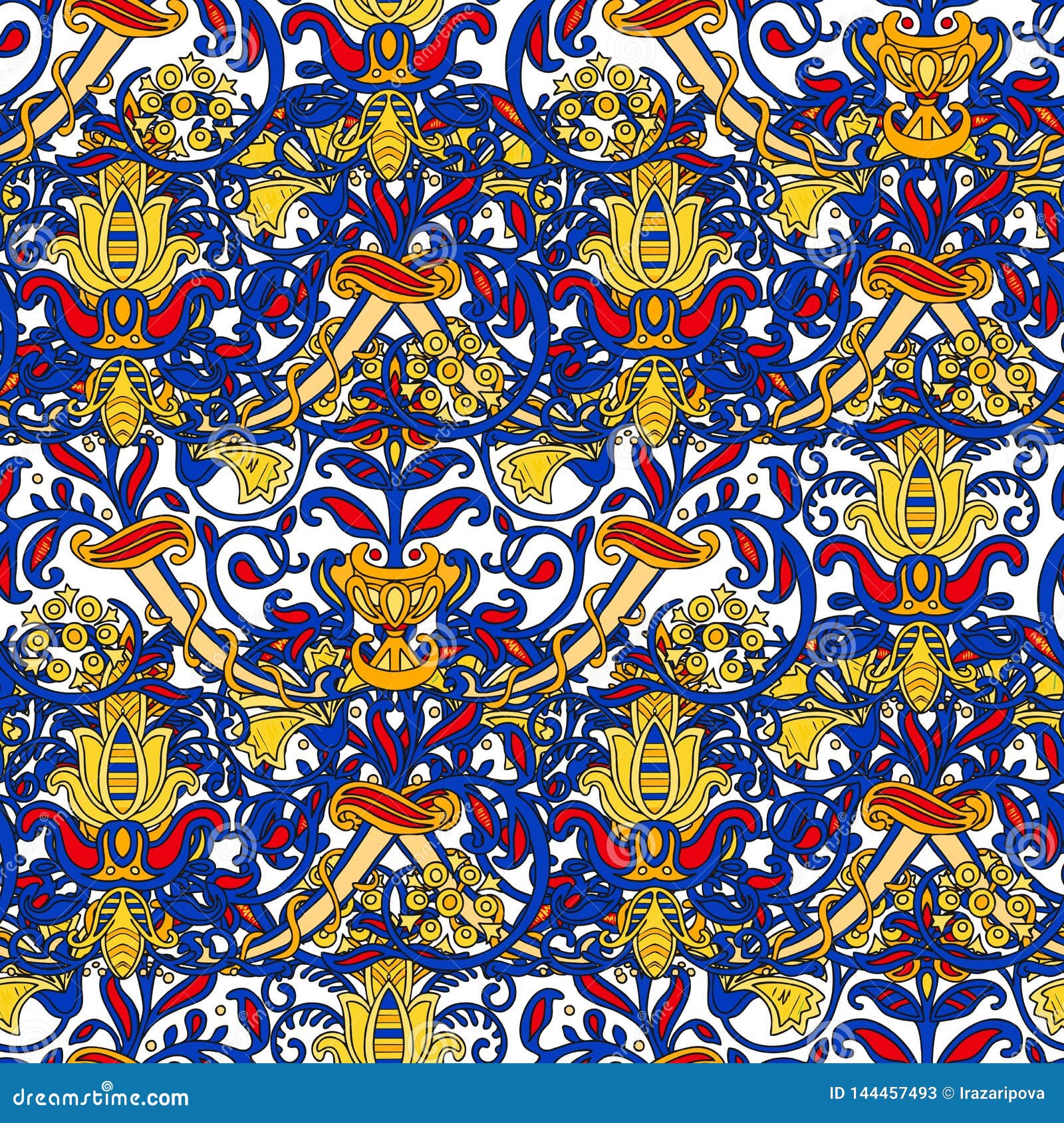 Seamless Turkish Colorful Pattern. Vintage Multicolor ...