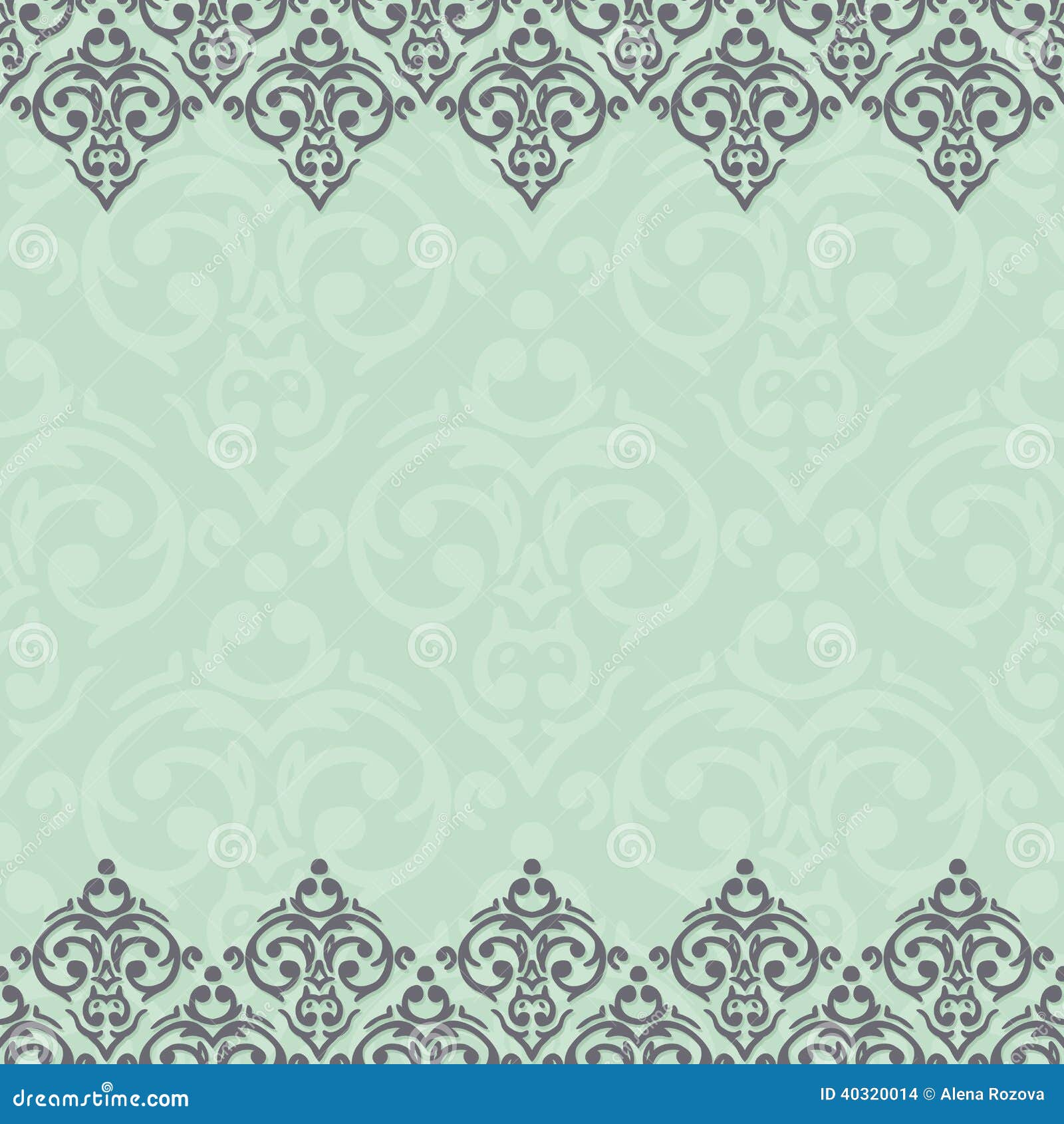 Seamless Turquoise Frame/border Stock Vector Illustration of elegant