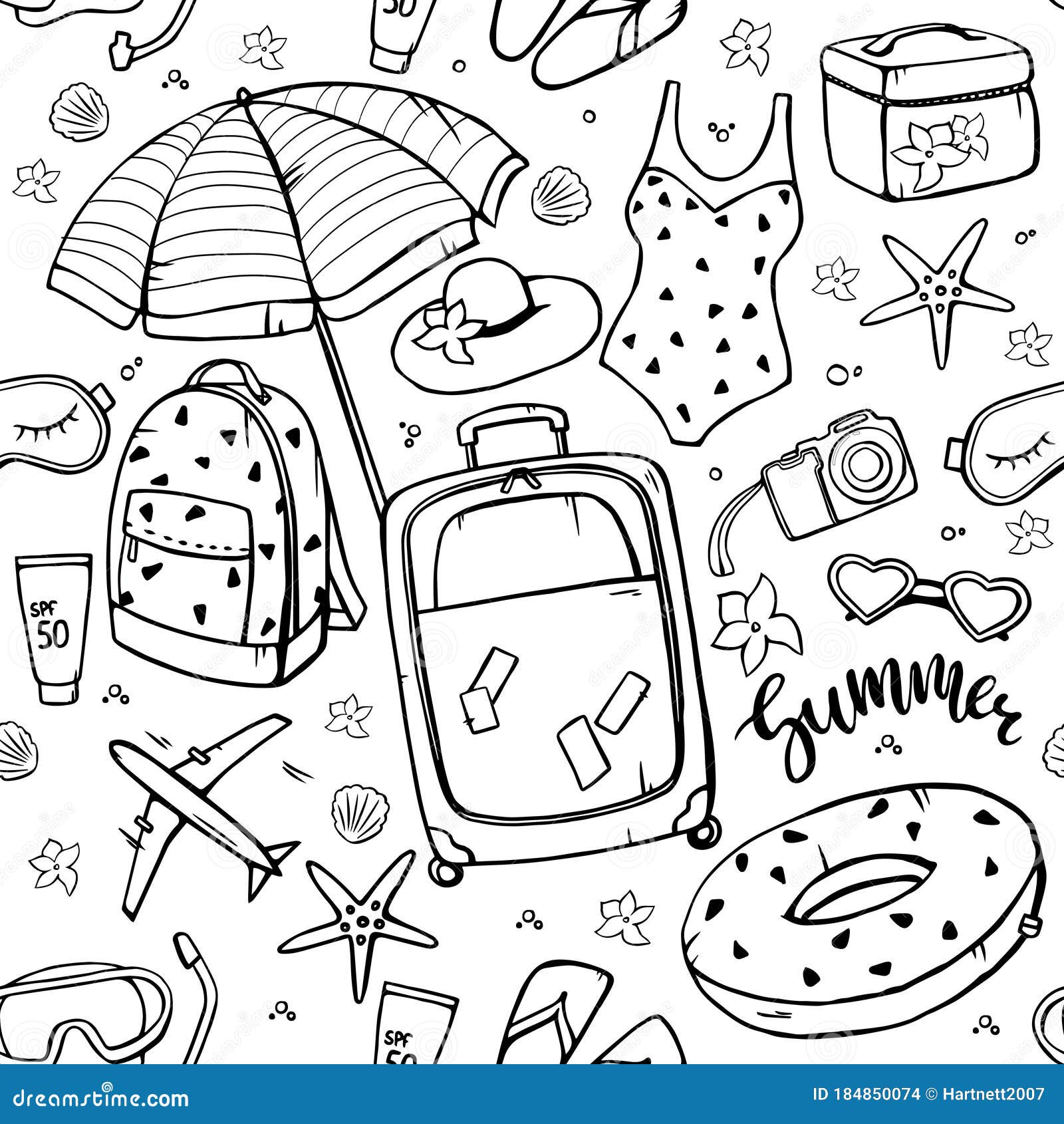 Seamless Vector Background. Antistress Coloring Book Stock Vector ...