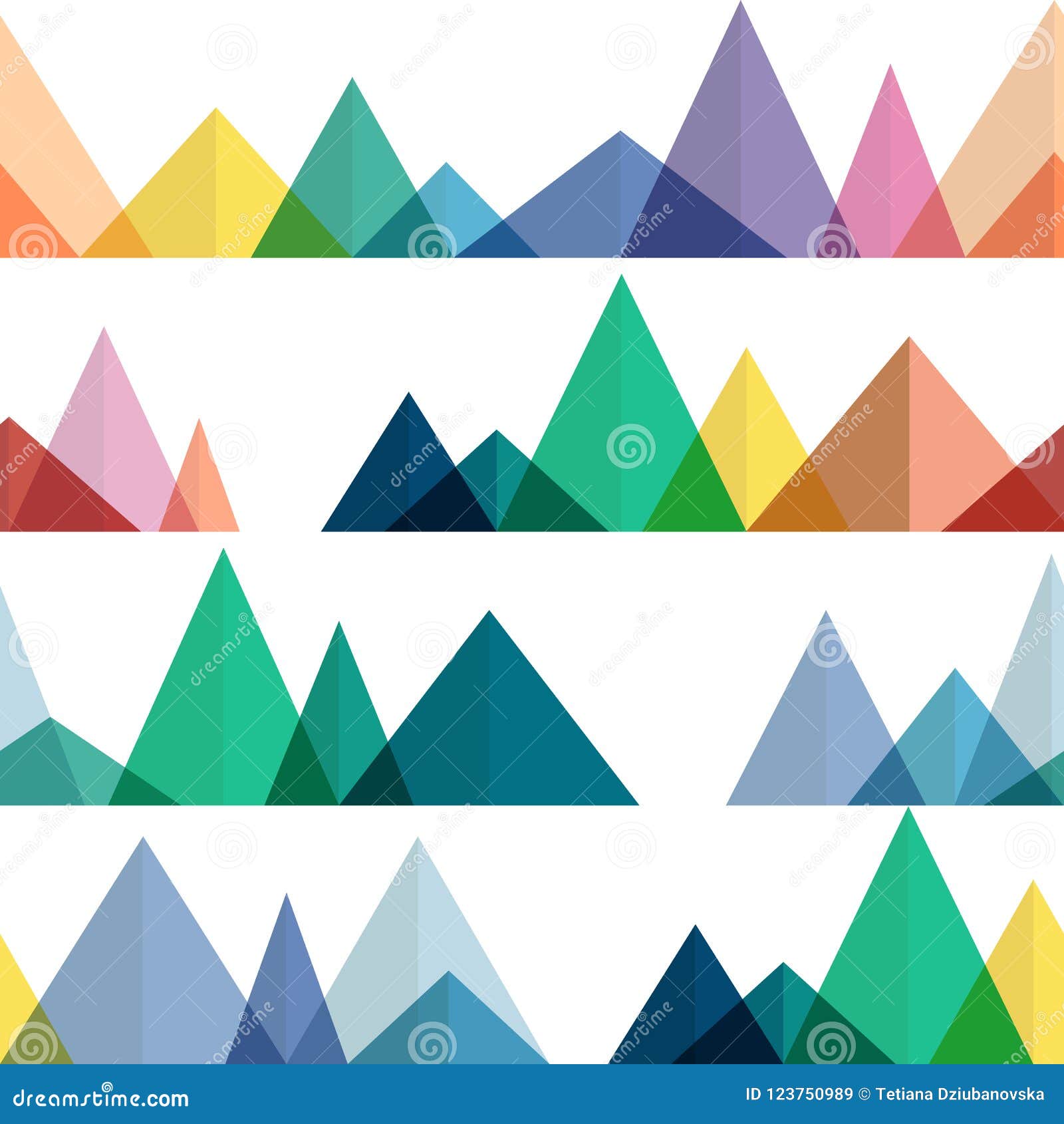 Abstract Mountains Ridges in Geometric Style. Stock Vector ...