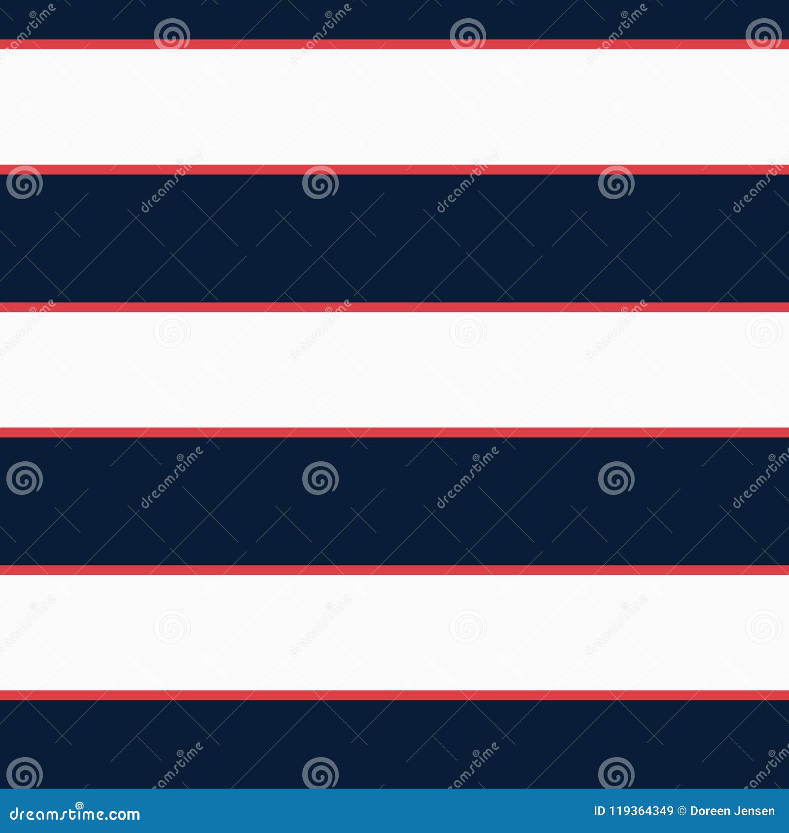 Seamless Vector Nautical Stripe Pattern with Horizontal Parallel Stock