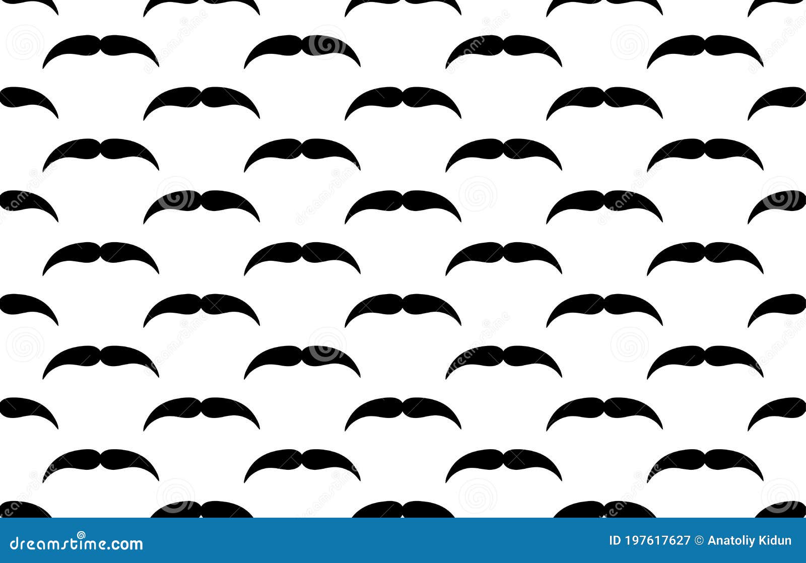 Seamless Vector Pattern, Background or Texture with Black Curly Vintage Retro Gentleman Mustaches on White Background. for Stock Illustration - Illustration of background, retro: 197617627 Seamless Vector Pattern, Background or Texture with Black Curly Vintage Retro Gentleman Mustaches on White Background. for Stock Illustration - Illustration of background, retro: 197617627
