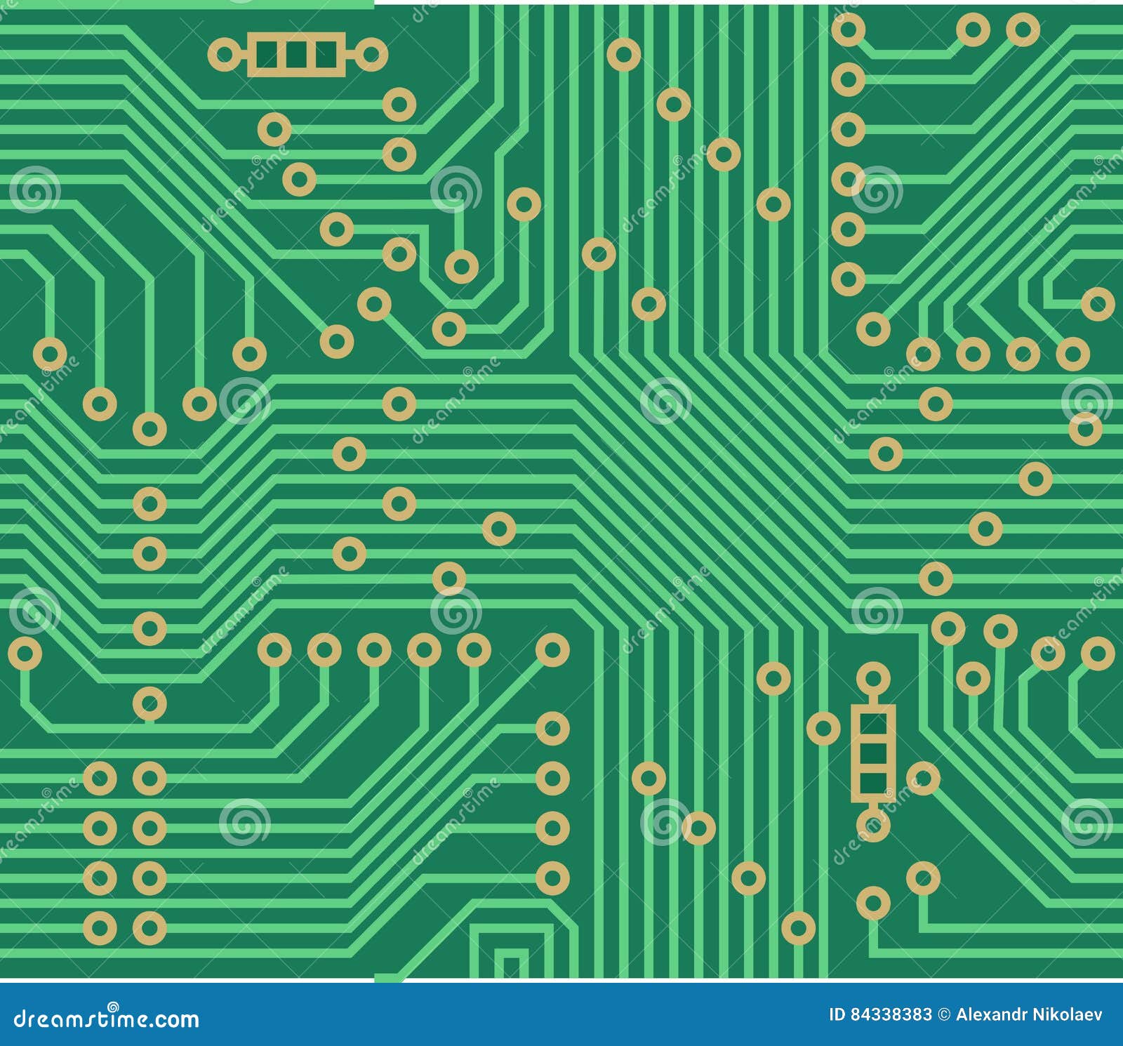 Seamless Vector Pattern - Electronic Circuit Board ...