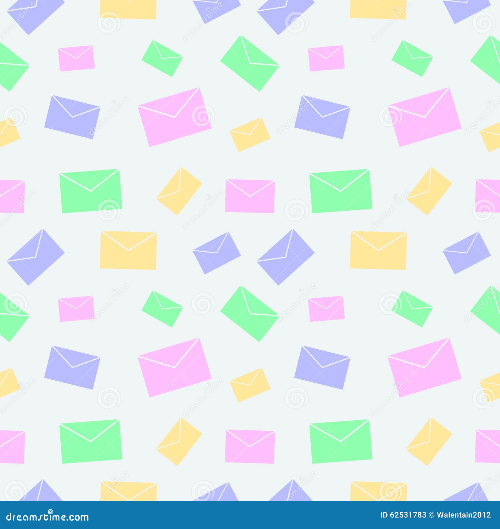 Seamless Vector Pattern, Light Pastel Colorful Background with Letters Stock Vector