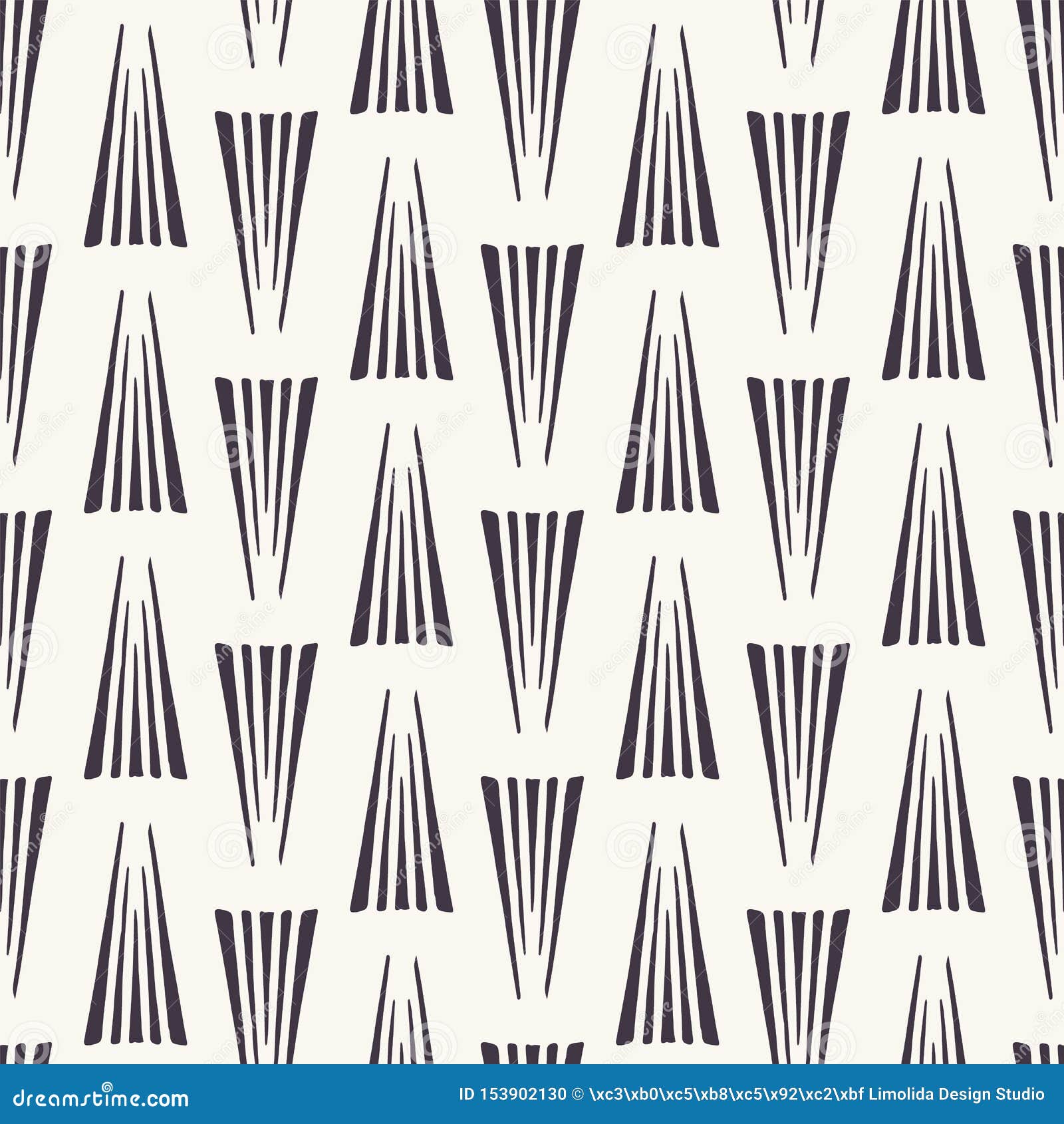 seamless  pattern. modern geometric hand drawn line triangles. repeating simple linear background. abstract ornamental art