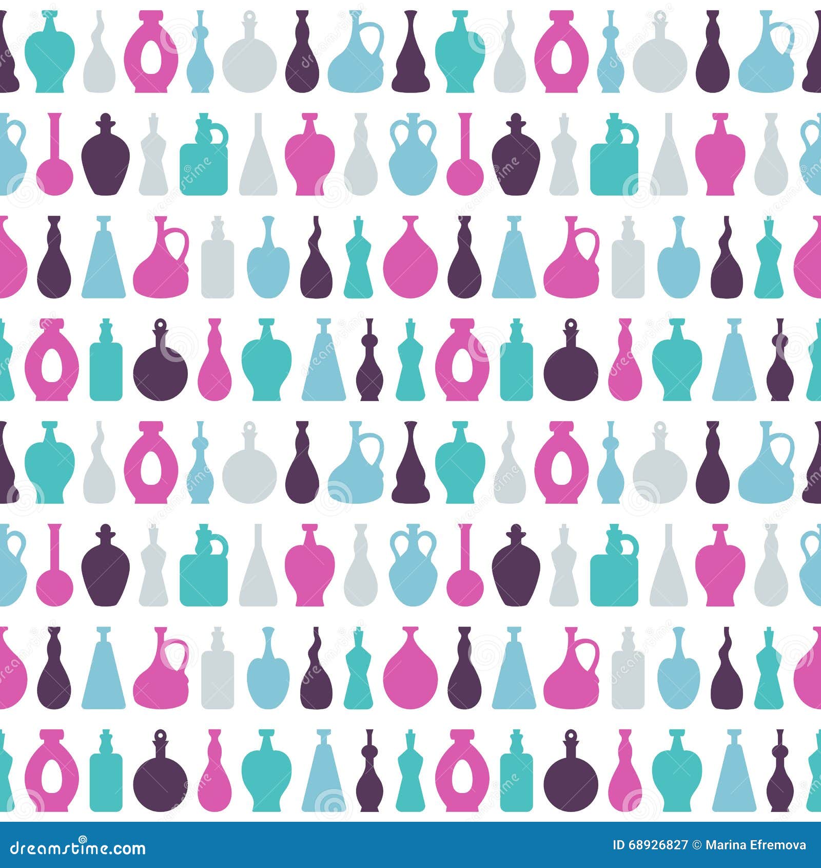 Seamless Vector Pattern With Wine Bottles. Stock Vector - Illustration
