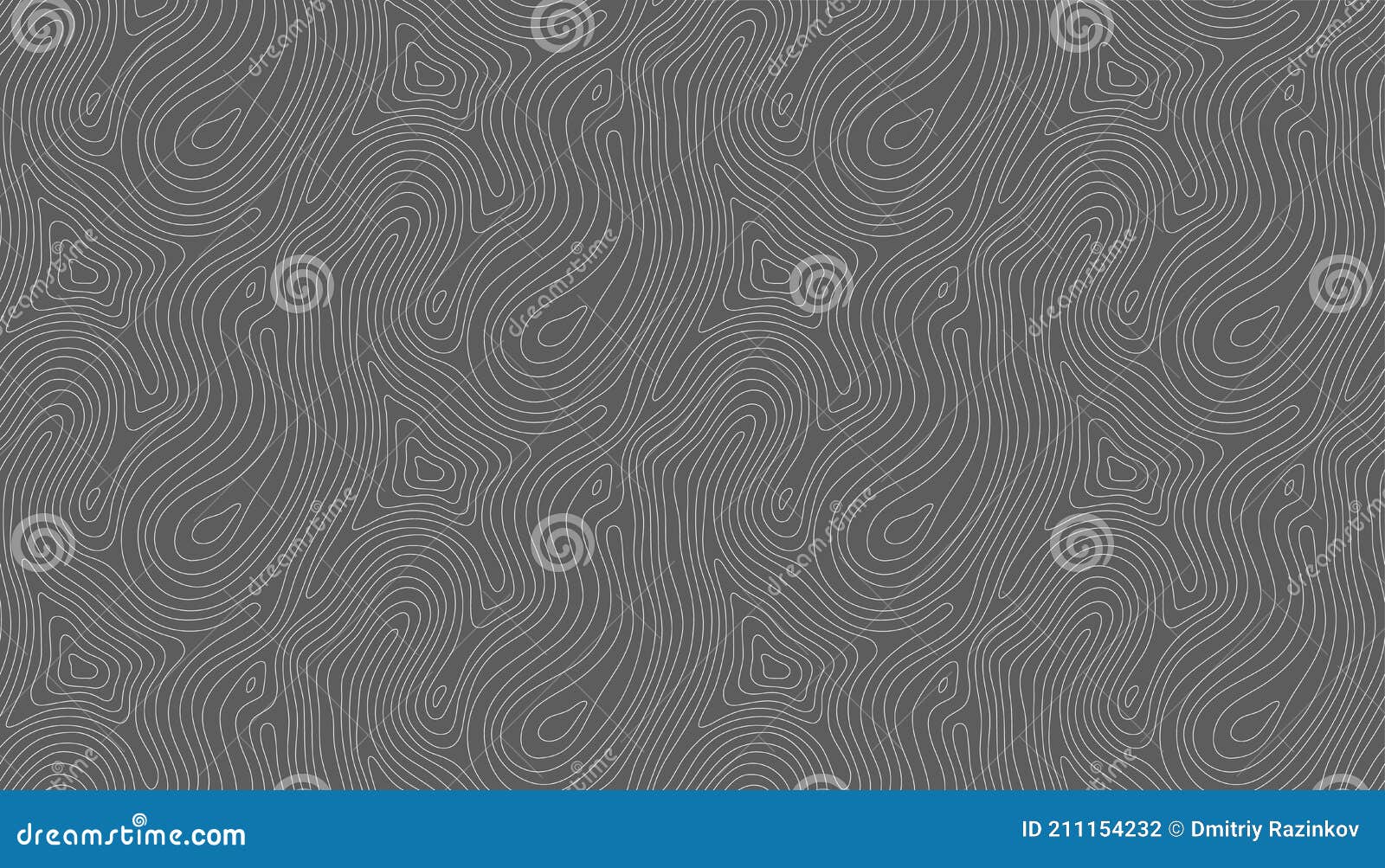 seamless  topographic map background white on dark. line topography map seamless pattern. mountain hiking trail
