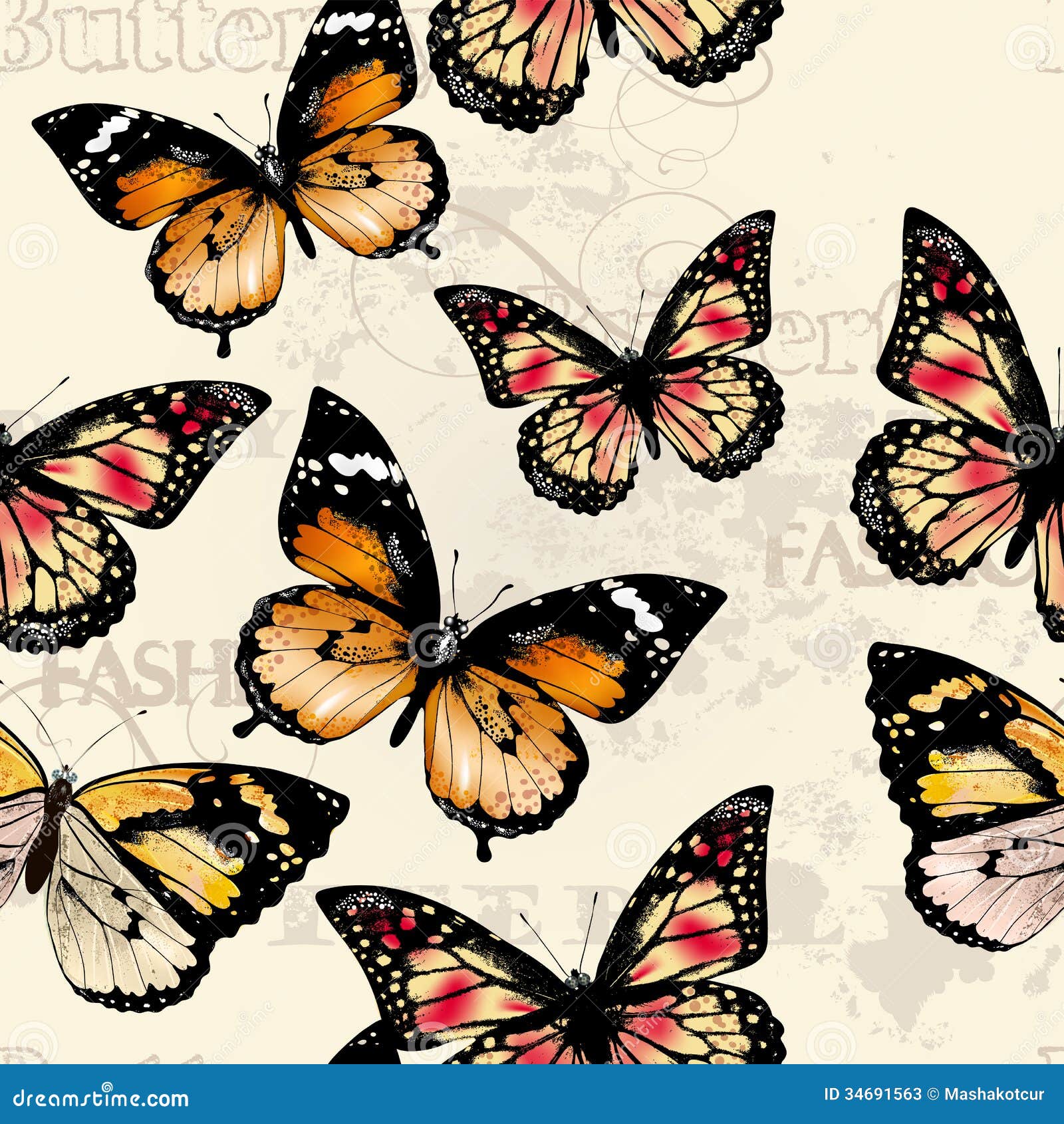 Fake Butterflies Decoration Stock Photo - Illustration of pattern,  creative: 261801852