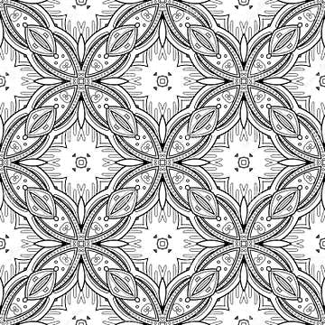 Seamless Vintage Lace Pattern (Vector) Stock Vector - Illustration of ...