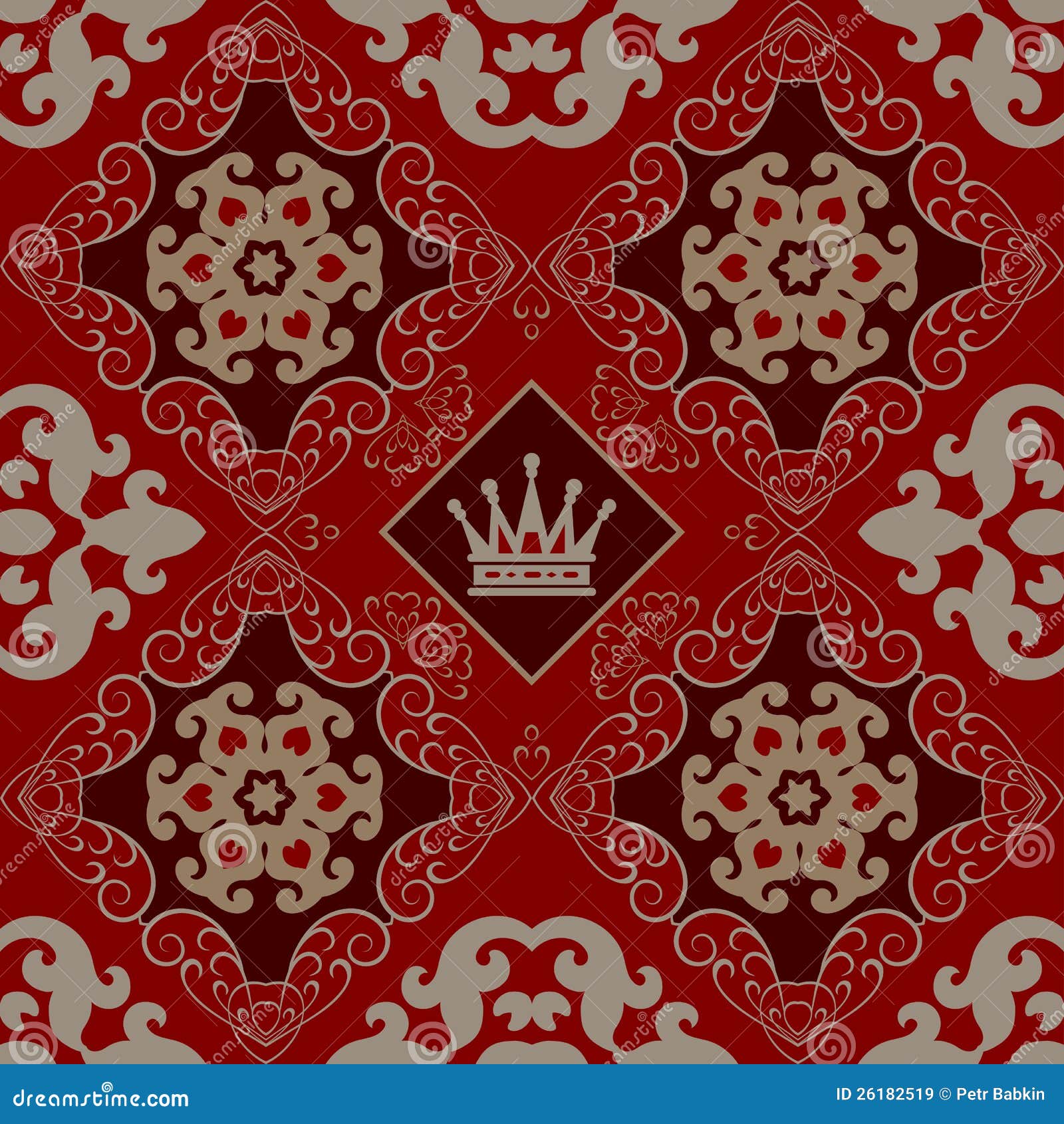 Seamless vintage wallpaper pattern royalty free stock