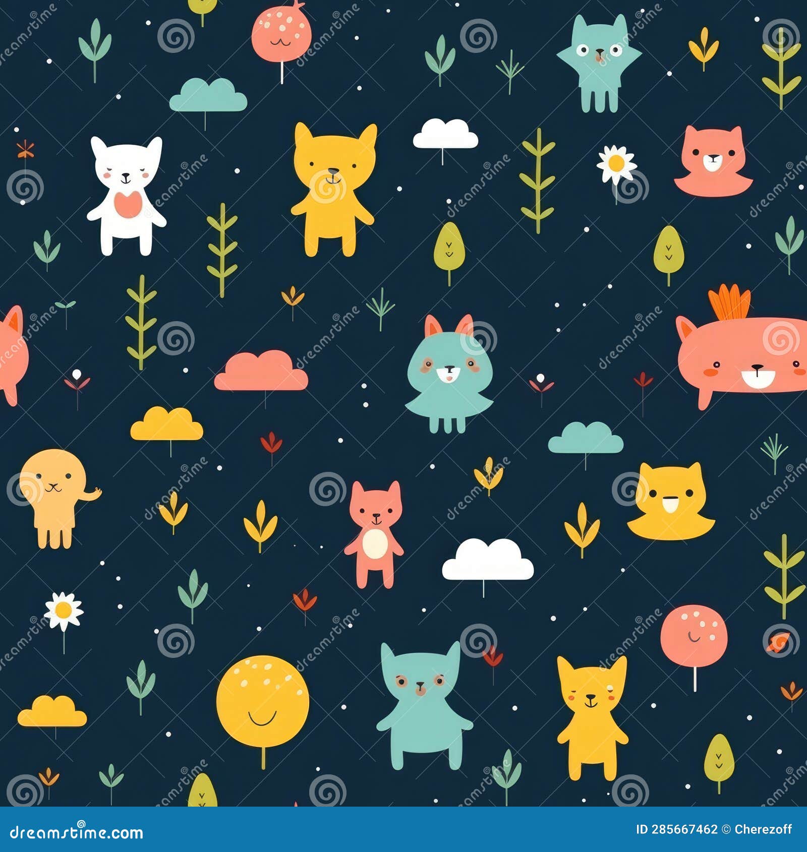 Seamless Wallpaper Texture for Children S Room Stock Illustration