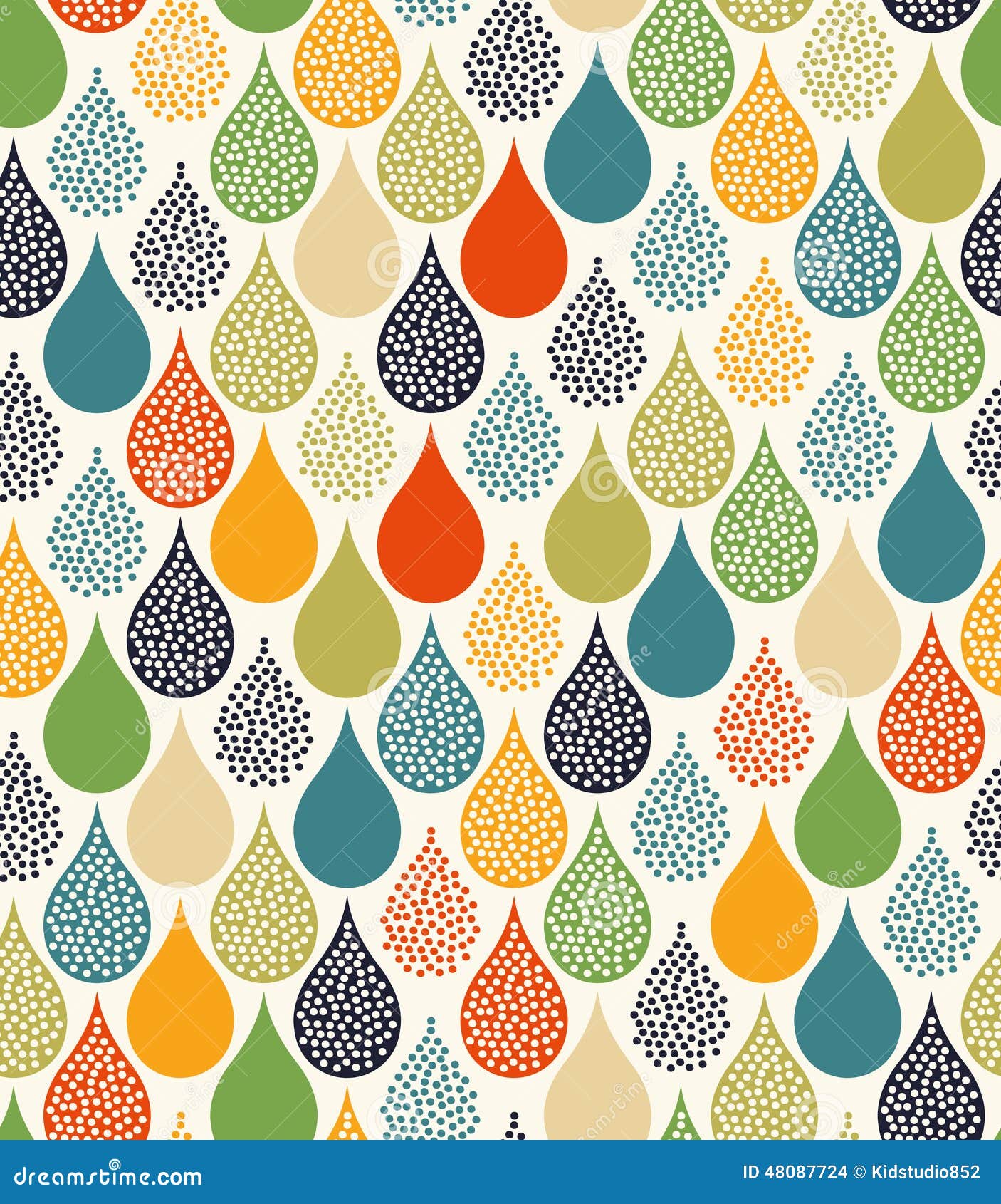 seamless water drops pattern