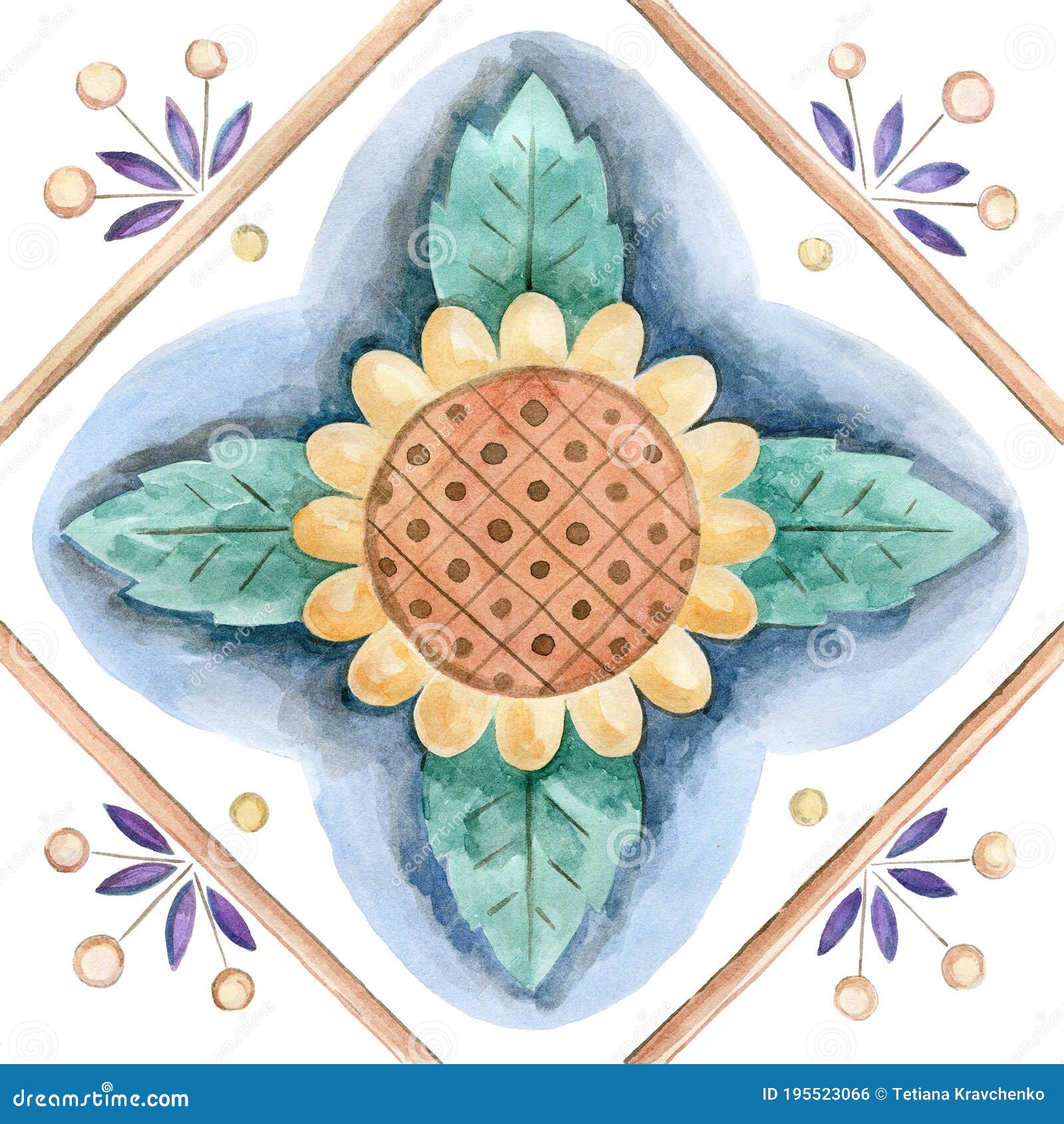 seamless watercolor pattern. pattern for tiles, fabrics, etc.